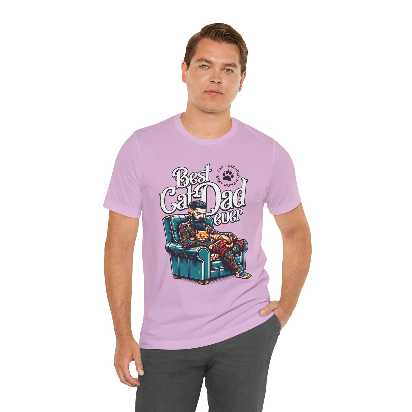 Best Cat Dad Ever Unisex T-Shirt – Perfect Gift for Cat Lovers - FPD