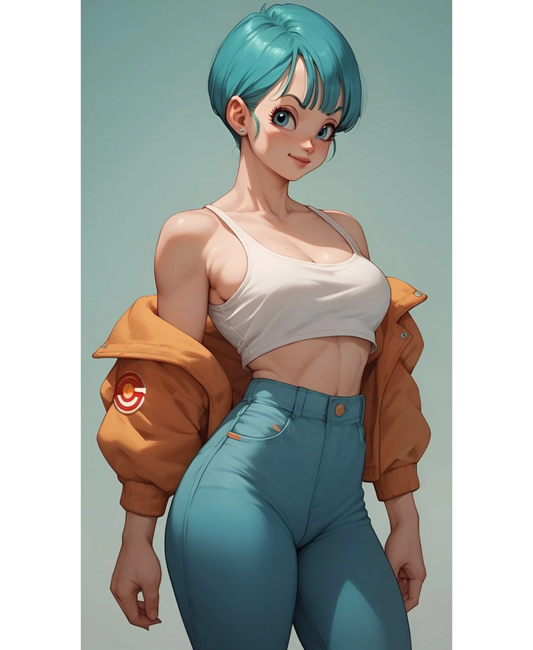 Episode 3 - Free Bulma Dragon Ball Z Vector Art Template | Adobe Illustrator Download