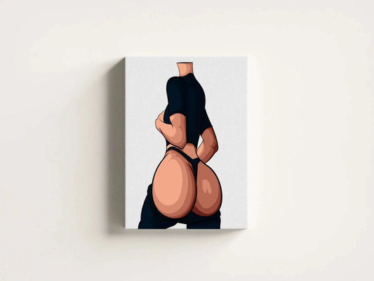 Digital artwork of Lingerie Model 102, showcasing bold figure with dynamic shading and contours.