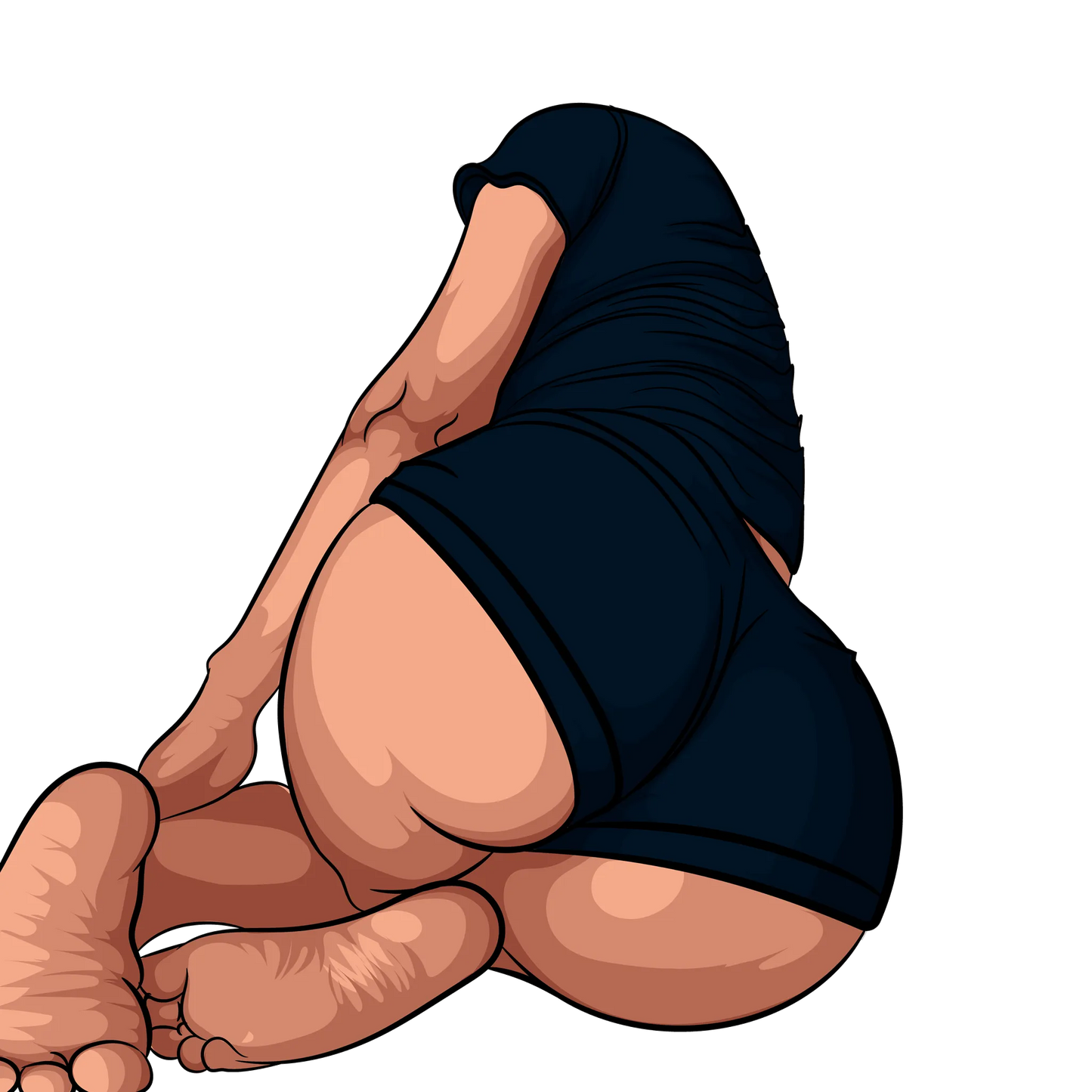 Baked Art - Model 103 digital artwork in relaxed pose with intricate shading.