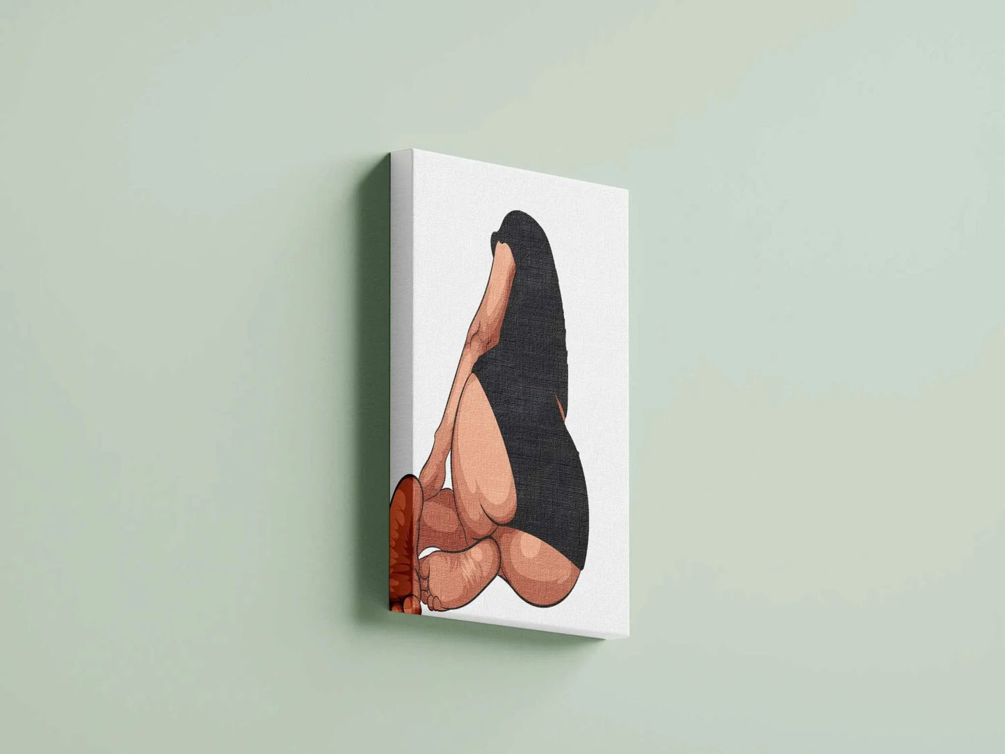 Baked Art - Model 103 digital illustration on canvas, featuring a relaxed pose with modern shading.