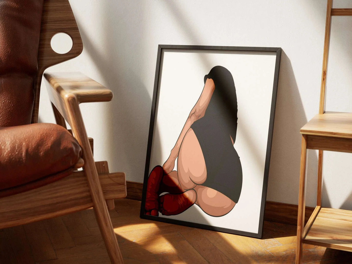 Baked Art - Model 103 digital artwork in a relaxed pose, highlighting intricate shading and modern coloring style.