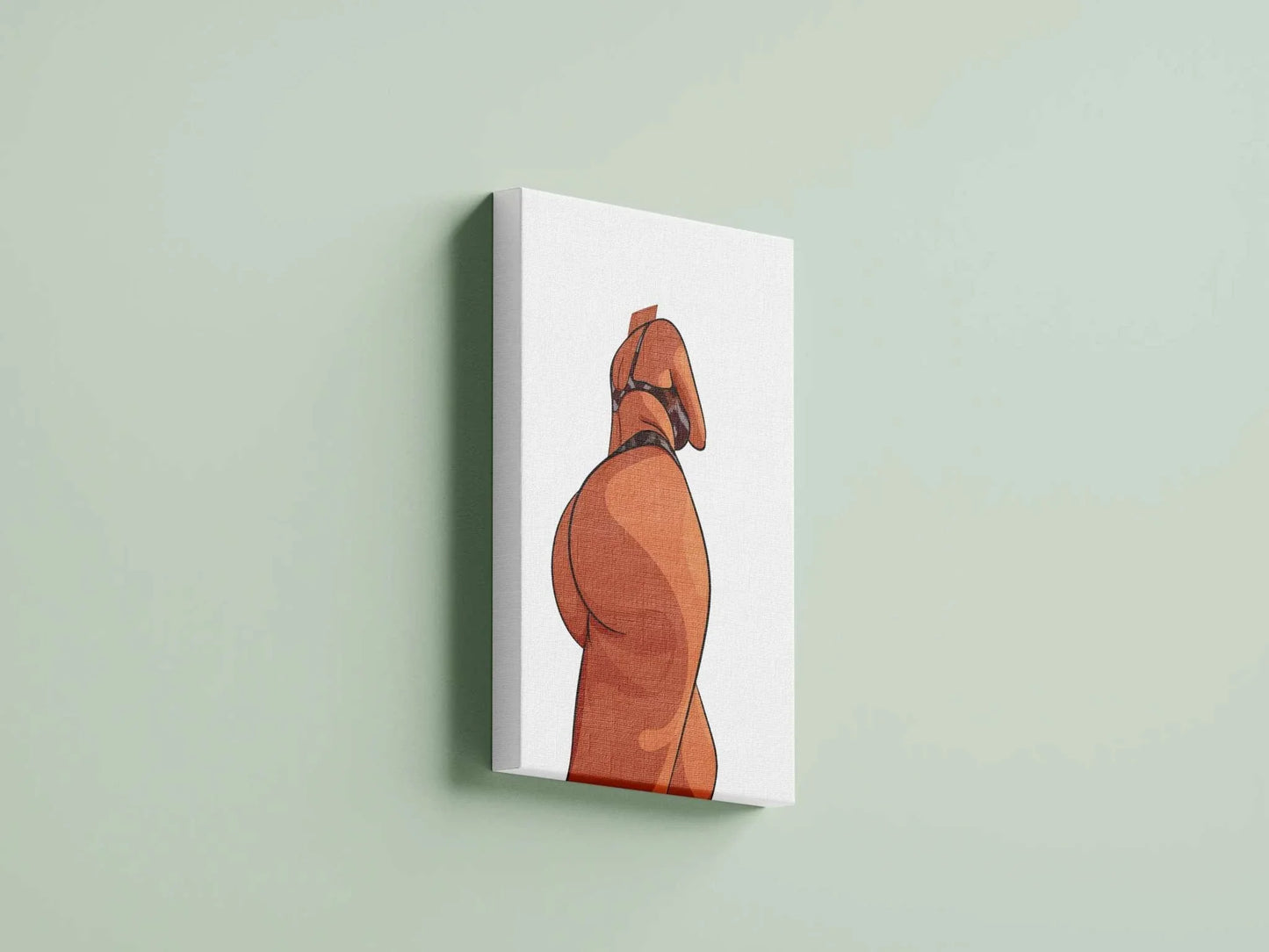 Lingerie Model 10 baked art on canvas with elegant and sensual design.