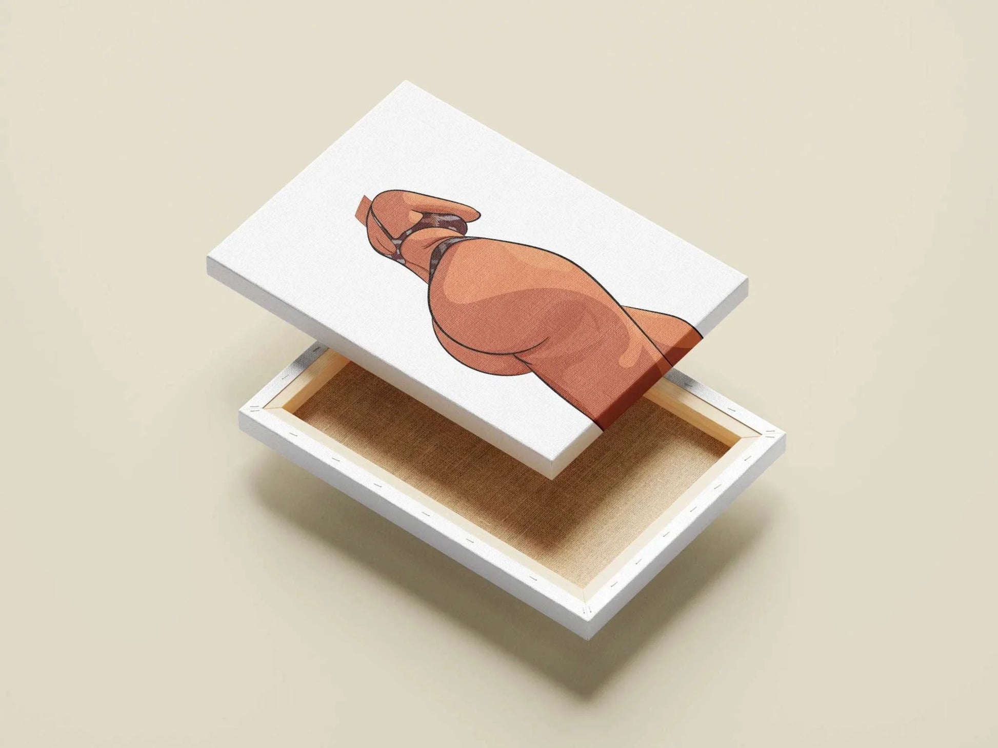 Model 10 - Baked Art on canvas, featuring lingerie design with smooth gradients and lifelike proportions.