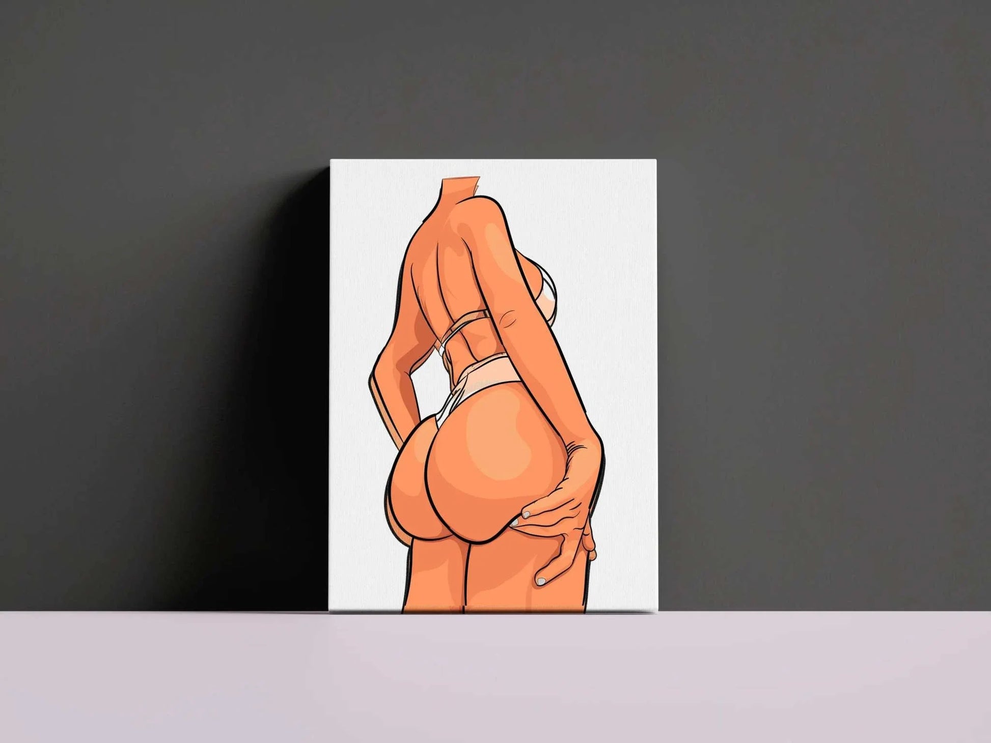 Lingerie Model 11 artwork by Digitalized Arts in stylish white bikini.