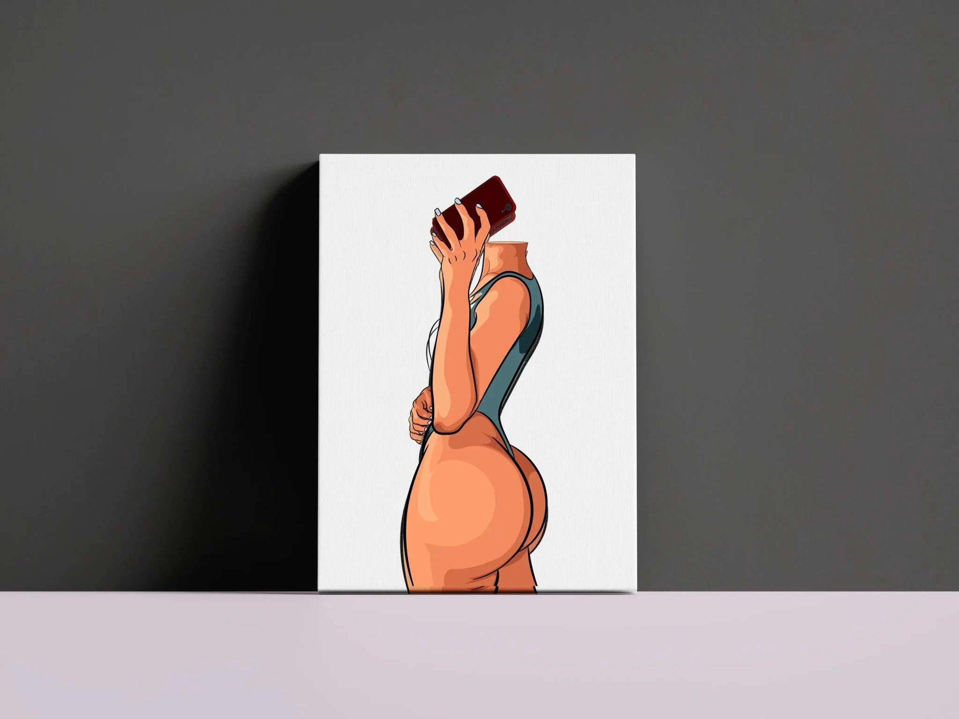 Model 14 - Baked Art digital artwork featuring a confident figure in activewear, ideal for creative projects.