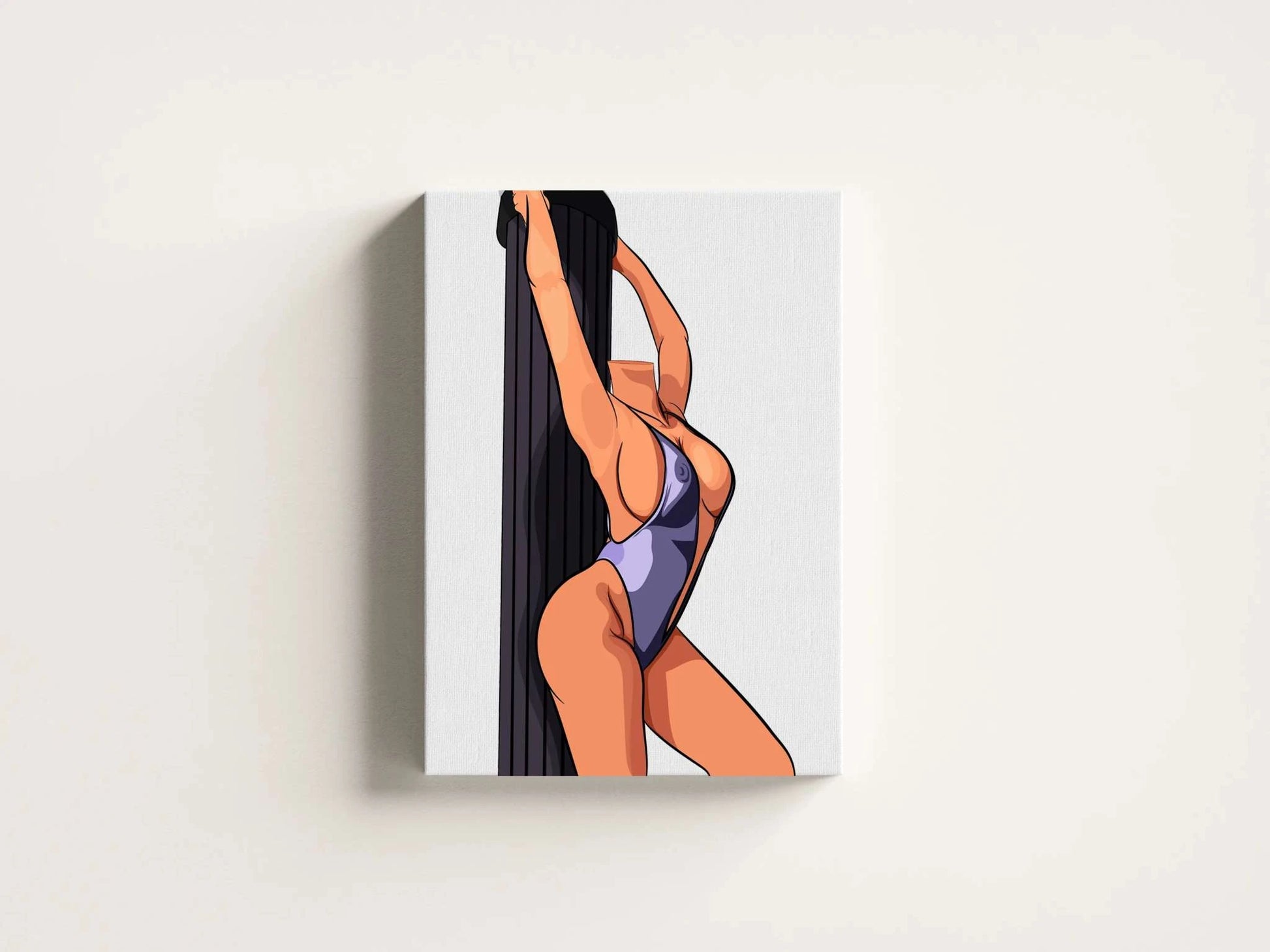 Model 15 - Baked Art, vibrant pole fitness illustration, digital download.