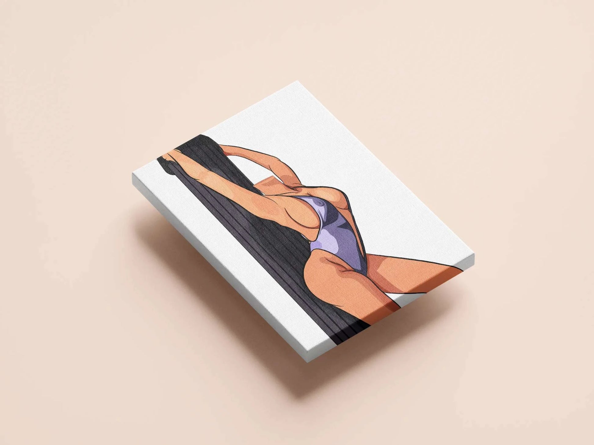 Model 15 Baked Art - Dynamic pole fitness artwork with a vibrant bodysuit, perfect for digital illustrations and storytelling.