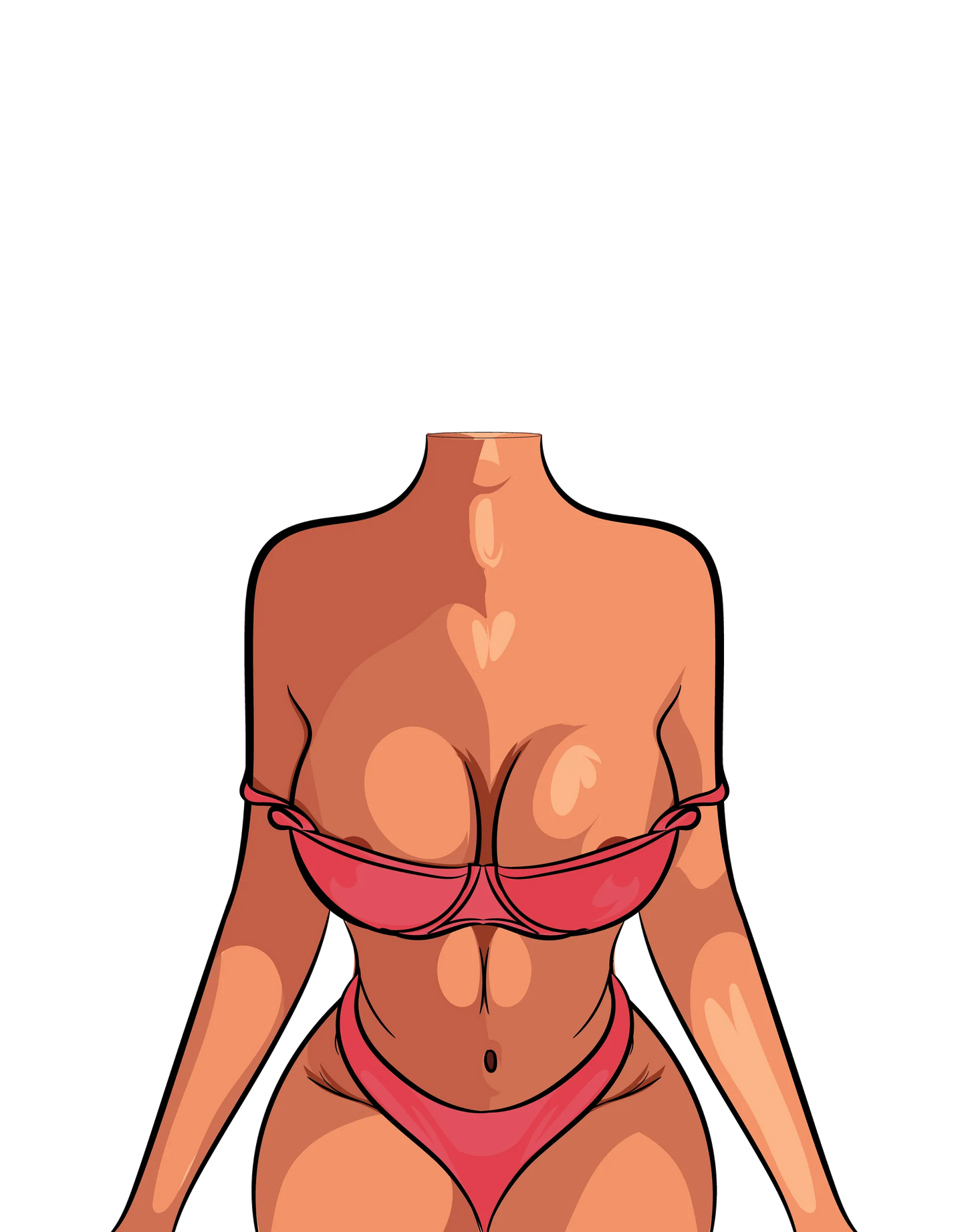 Model 18 digital baked art in a stylish red bikini, showcasing elegance and intricate detailing.
