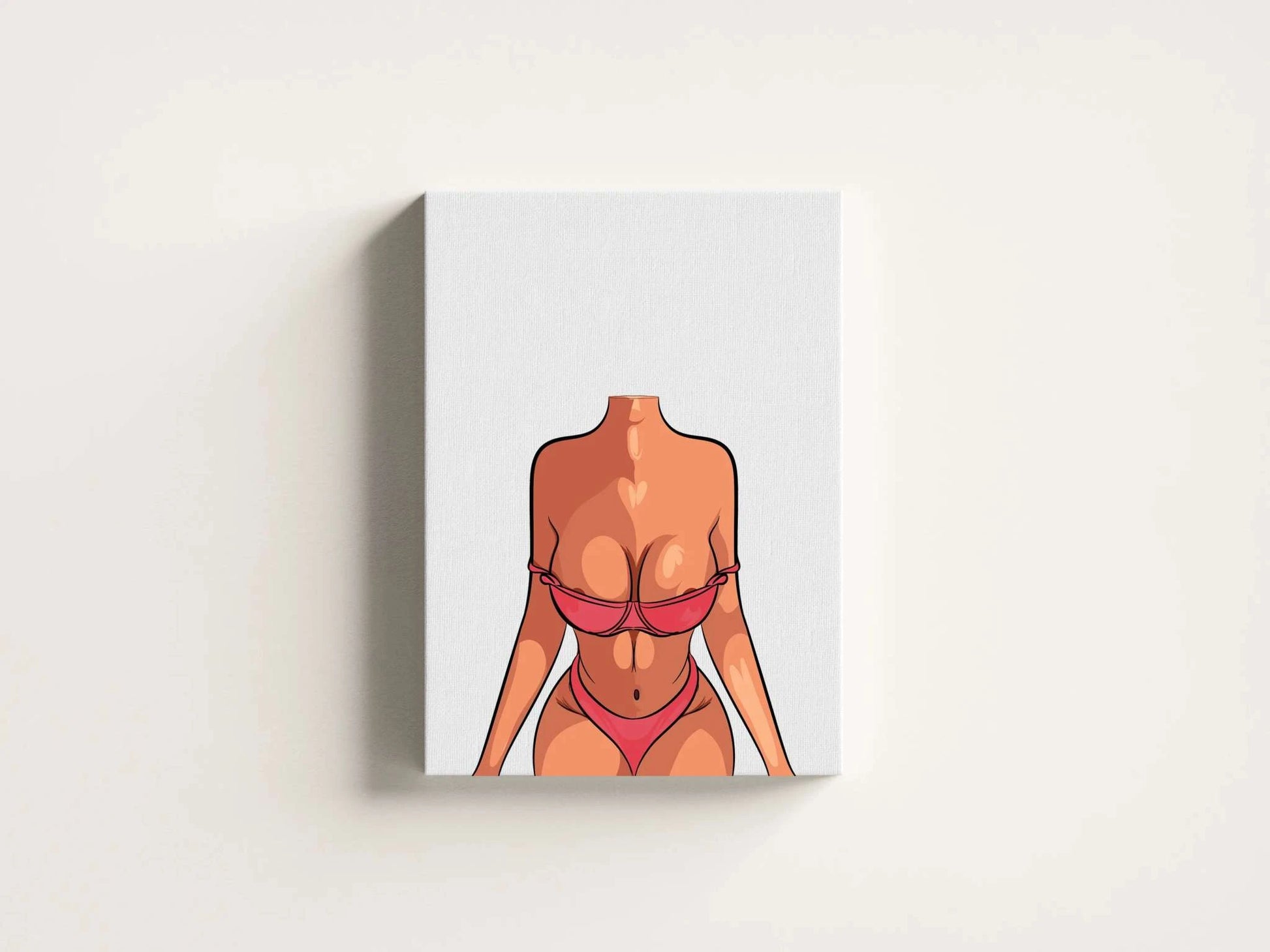 Model 18 - Baked Art illustration featuring a figure in a stylish red bikini, showcasing lifelike anatomy and smooth shading for modern digital art.