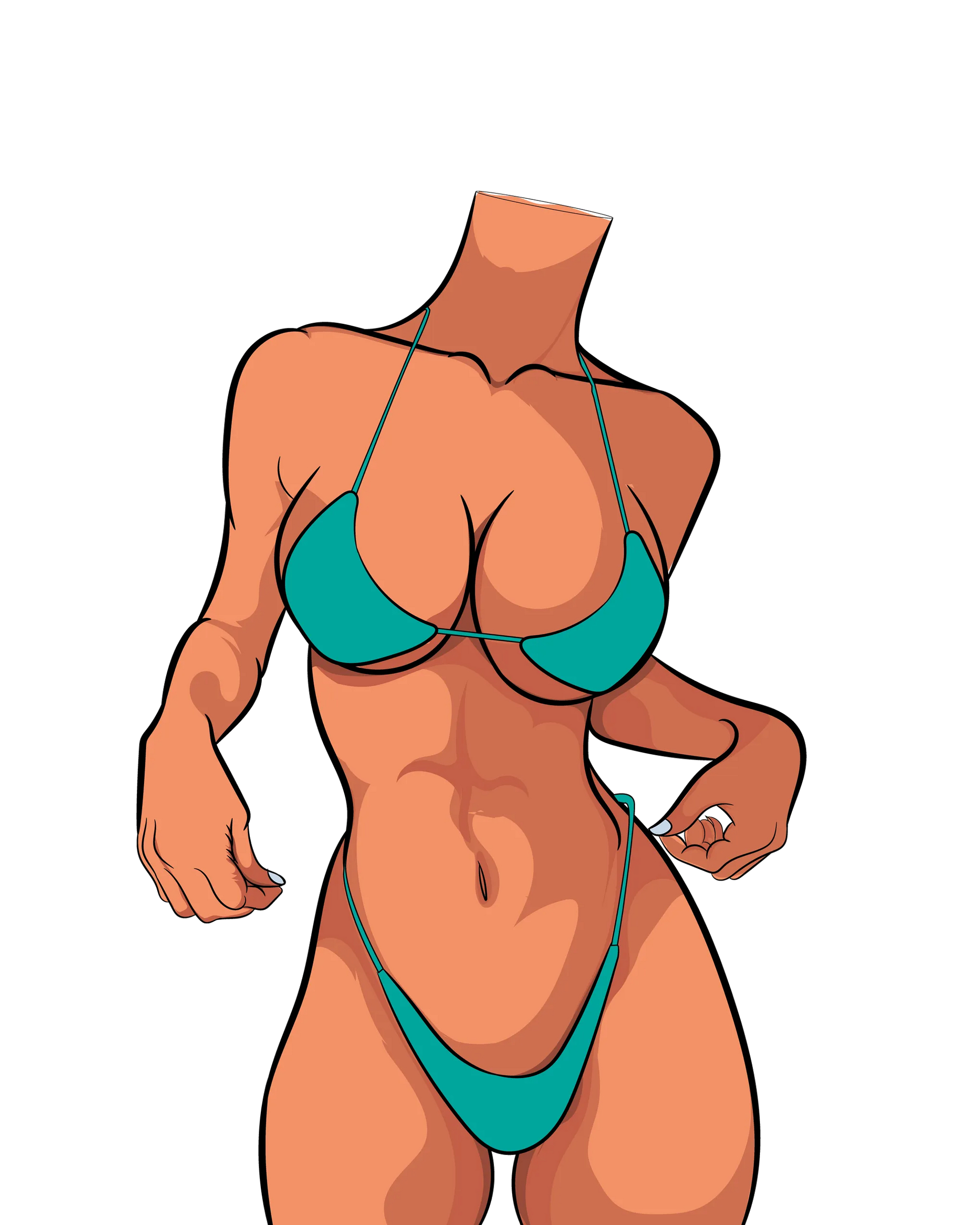 Bikini Model 19 digital art showcasing intricate anatomy and elegant design.