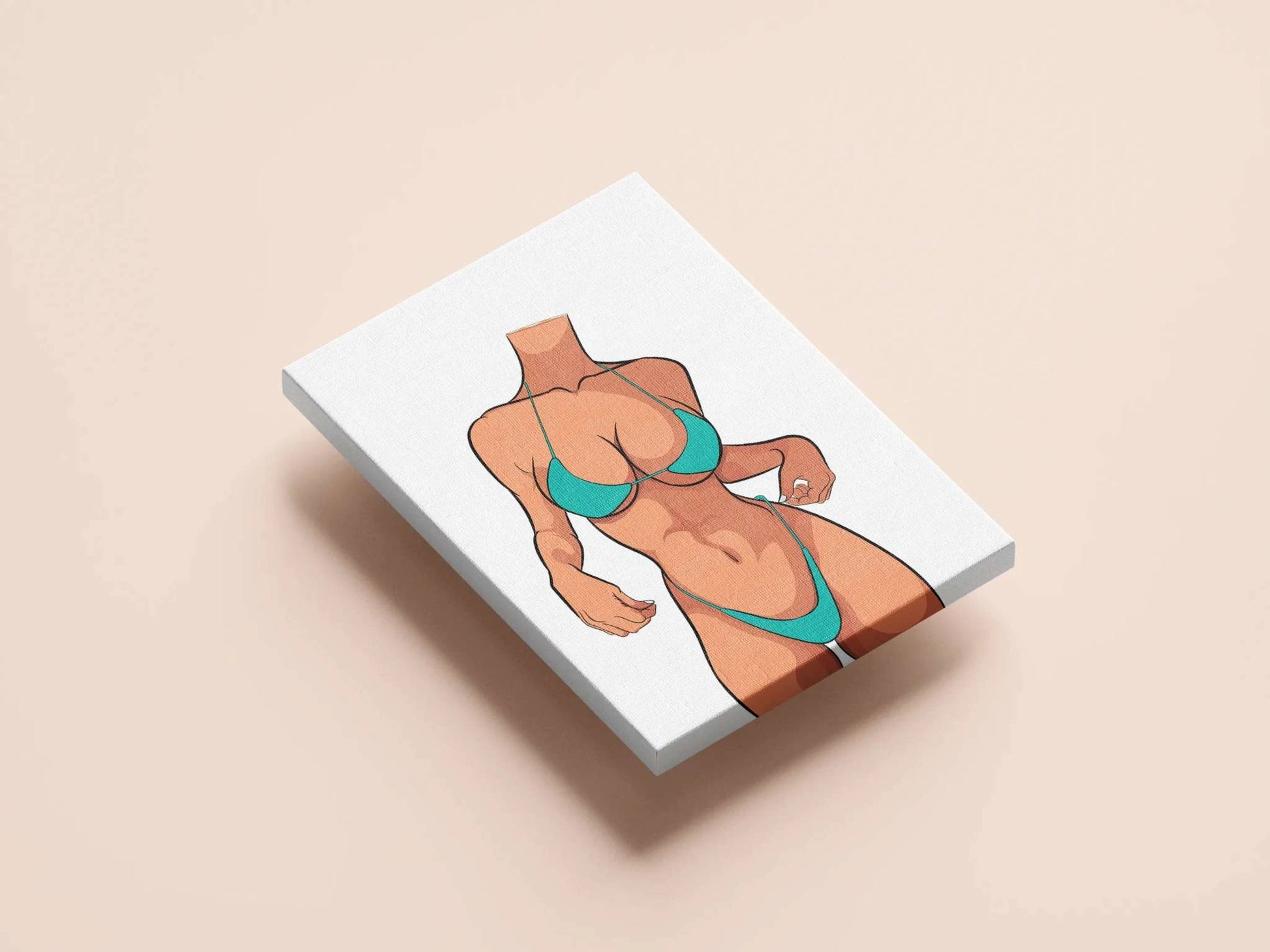 Bikini Model 19 digital art print with lifelike anatomy and intricate details, ideal for fashion-focused projects.