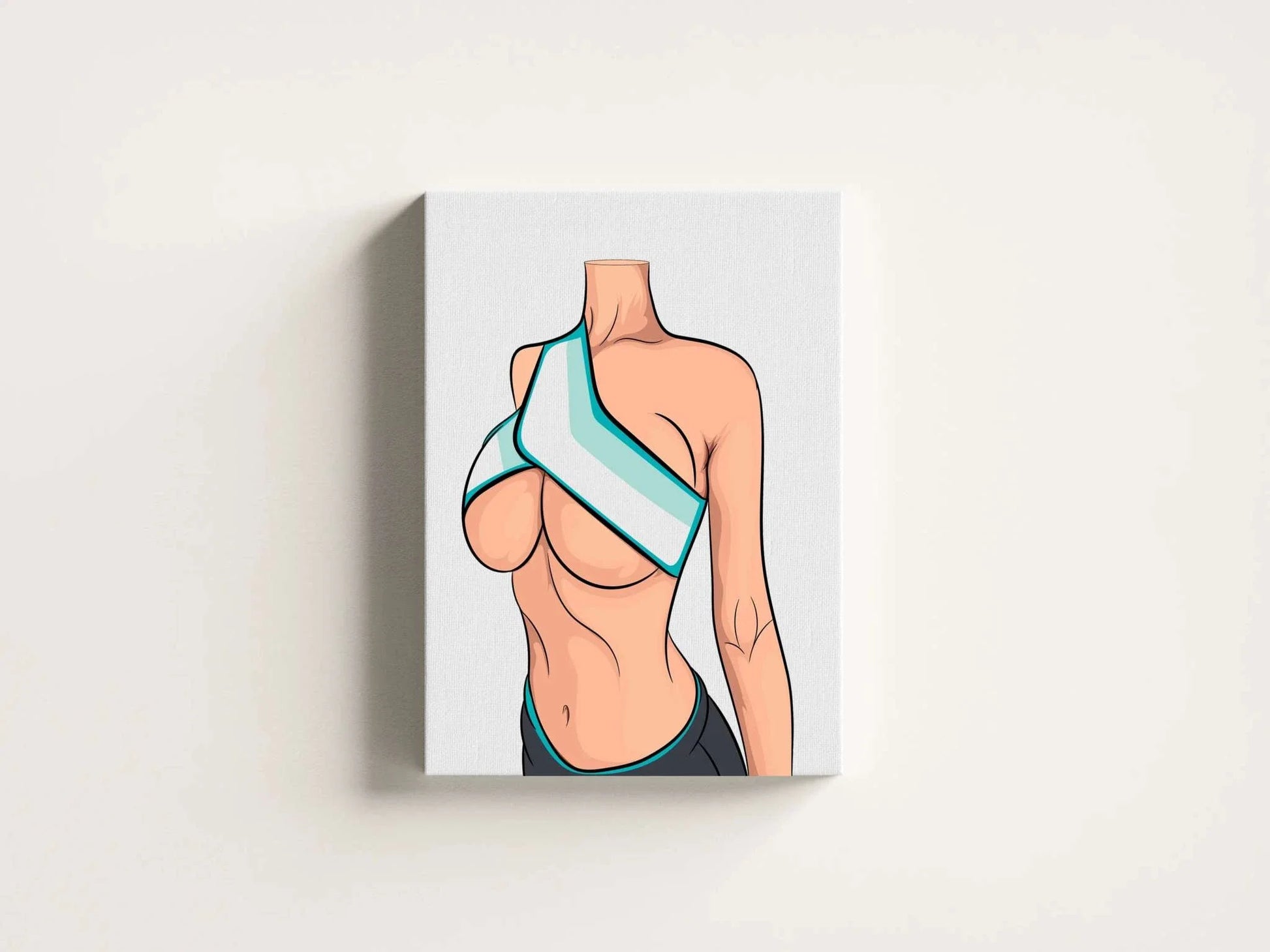 Athletic Grace baked art featuring a figure in a modern athletic top, high-resolution digital illustration.