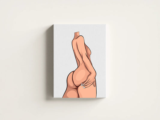 Bold curvy digital woman figure illustration for download, Model 23 - Baked Art.