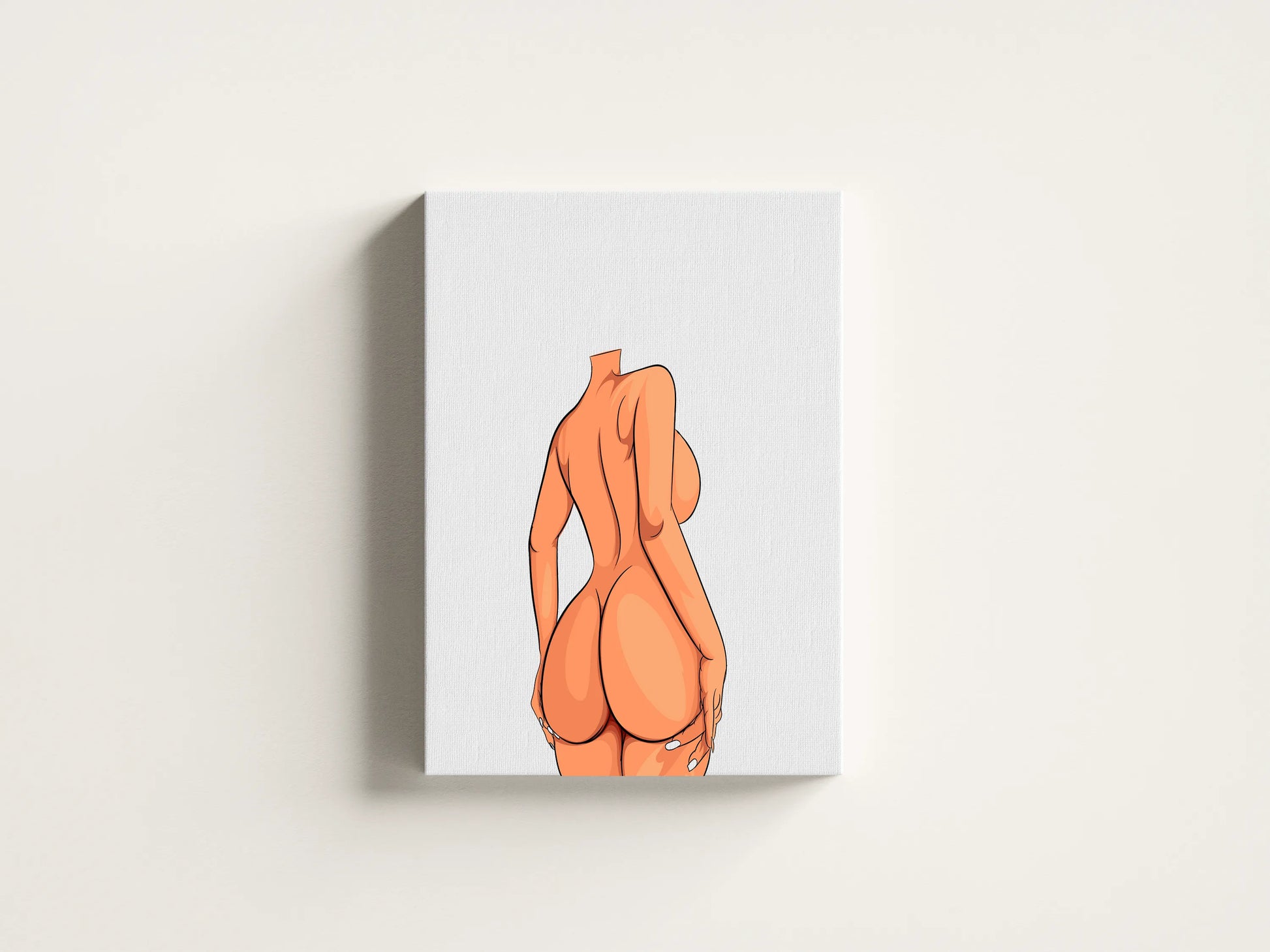 Curvy headless female figure digital art, Model 27 for creative projects.