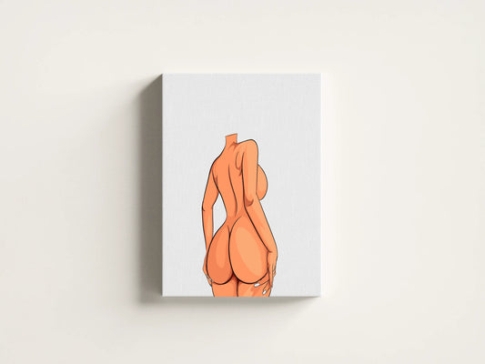 Curvy headless female figure digital art, Model 27 for creative projects.