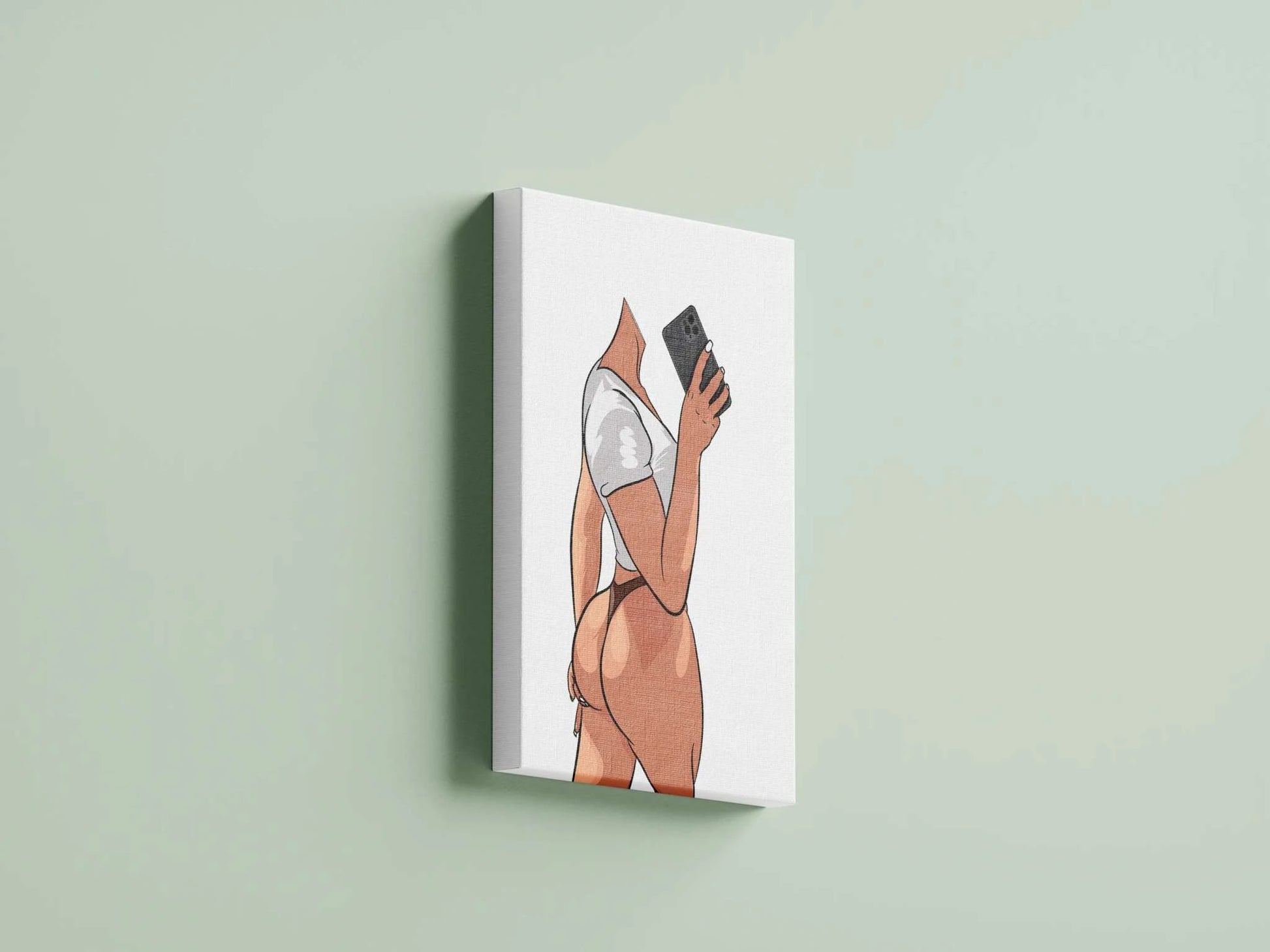 Model 32 - Baked Art digital artwork featuring a sleek, modern figure with vibrant colors on canvas.