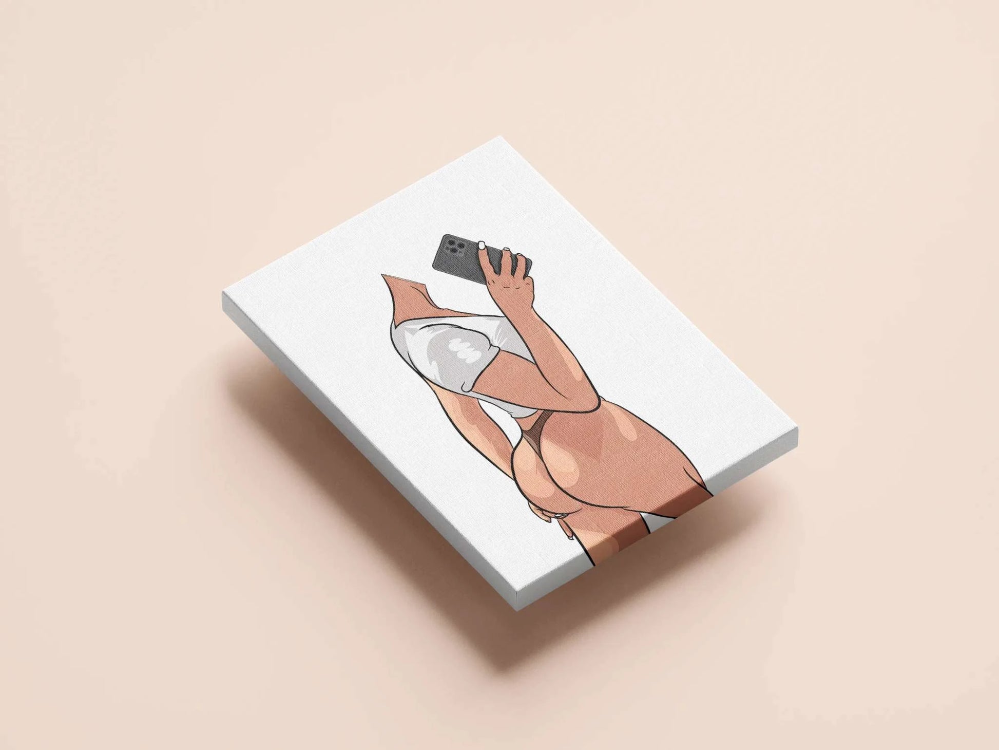 Digital art of a modern figure with sleek lines and vibrant colors, titled "Lingerie Model 32 - Digitalized Arts Baked Art".