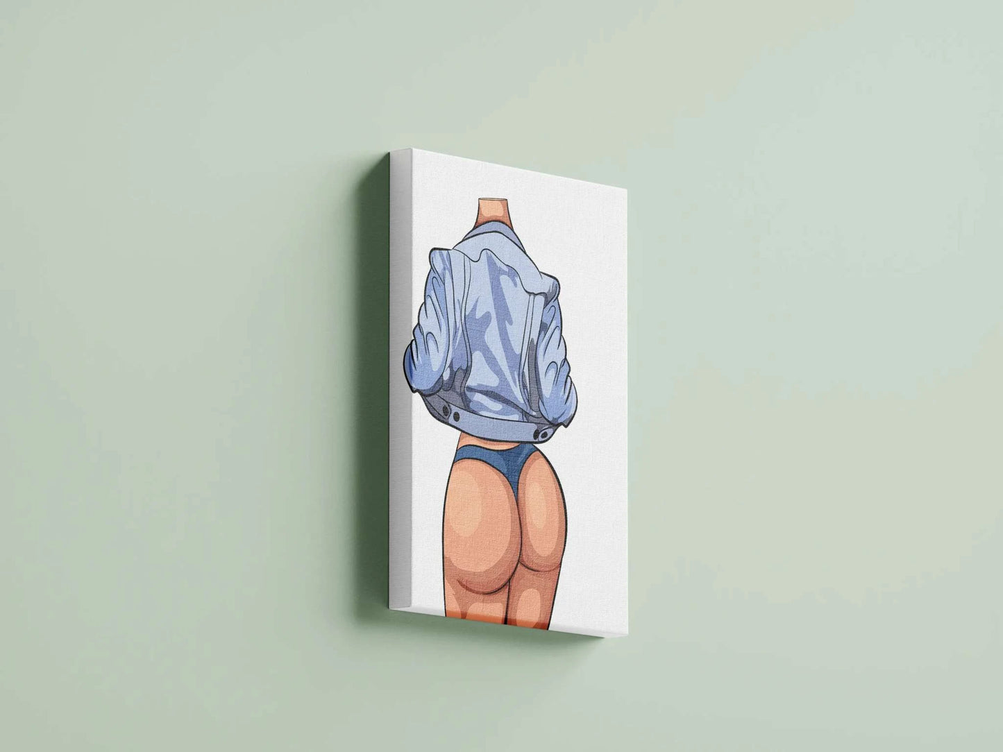 Model 33 - Baked Art digital artwork on canvas, emphasizing bold fashion and dynamic curves.