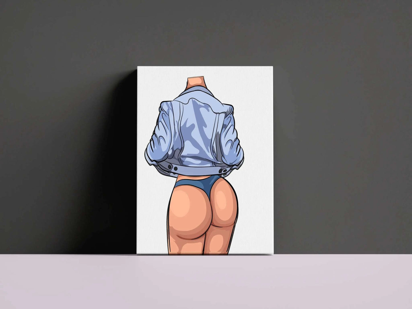 Model 33 - Baked Art digital artwork featuring bold fashion and dynamic curves on canvas.