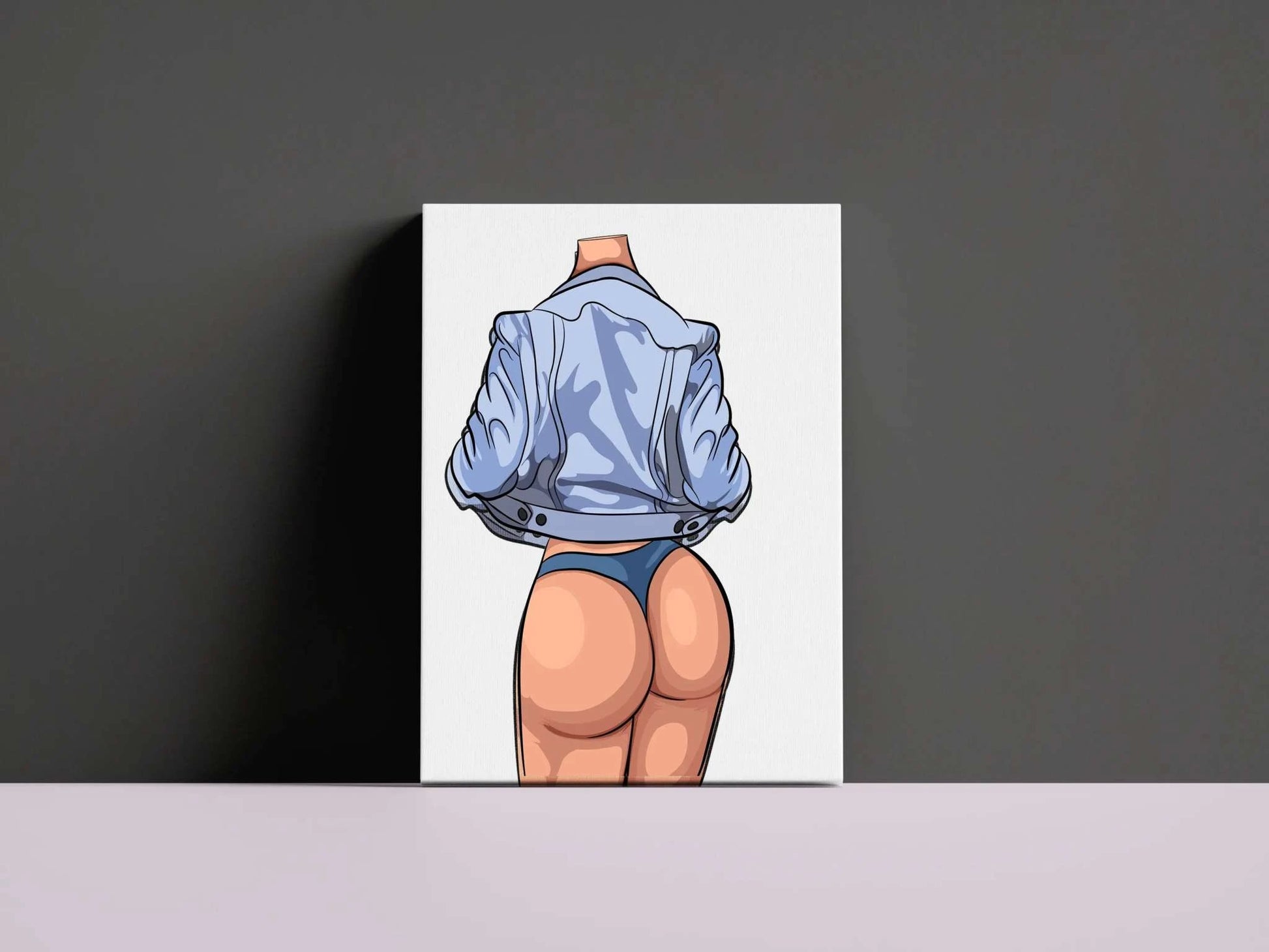 Model 33 - Baked Art digital artwork featuring bold fashion and dynamic curves on canvas.