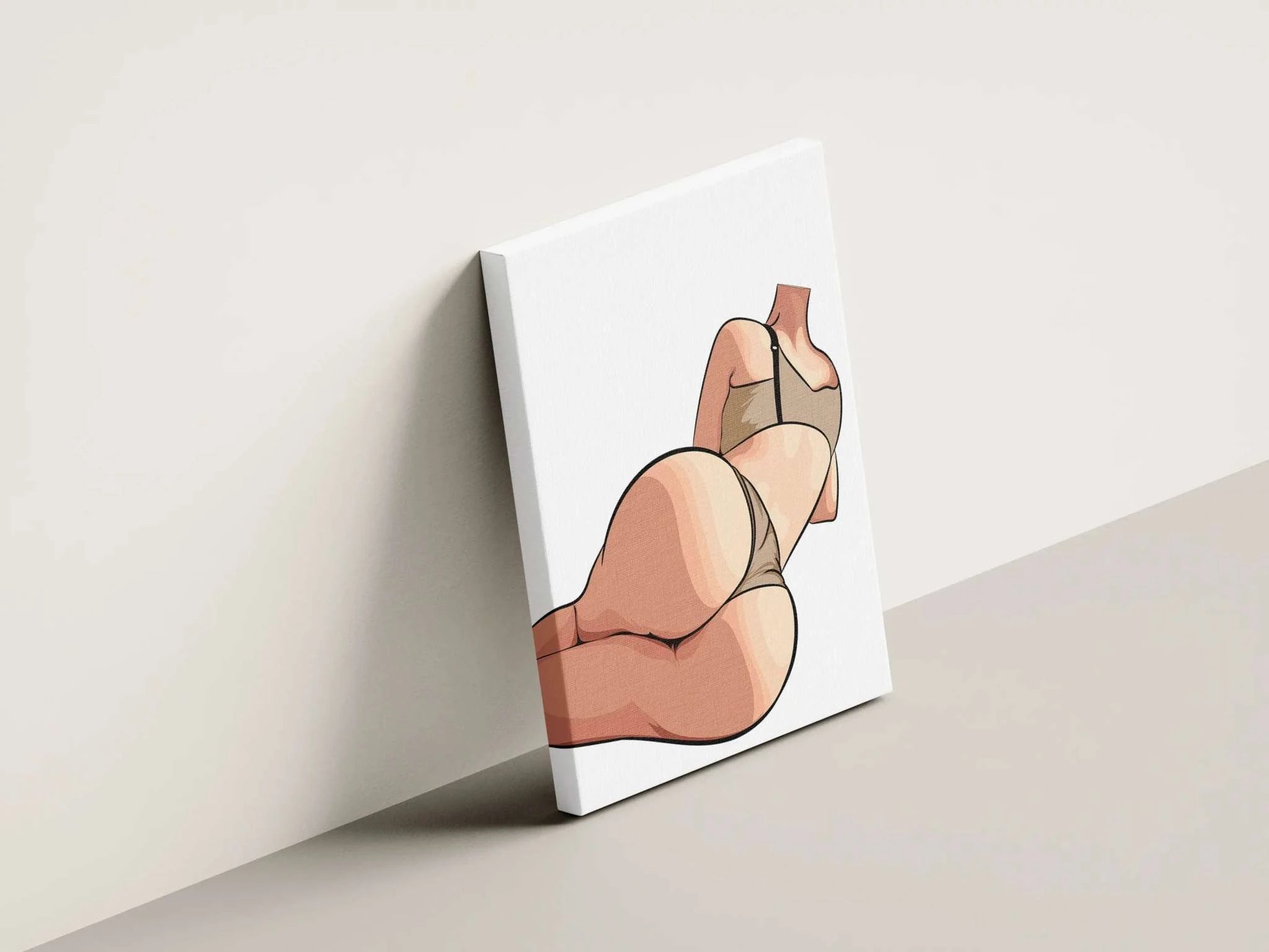 Model 34 - Baked Art digital artwork featuring minimalist design and bold lines emphasizing curves.