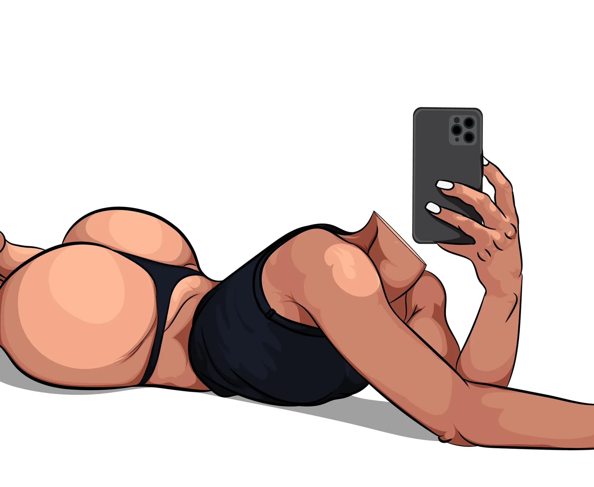 Model 36 - Baked Art digital illustration depicting a confident pose in modern colors.