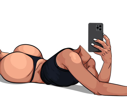 Model 36 - Baked Art digital illustration depicting a confident pose in modern colors.