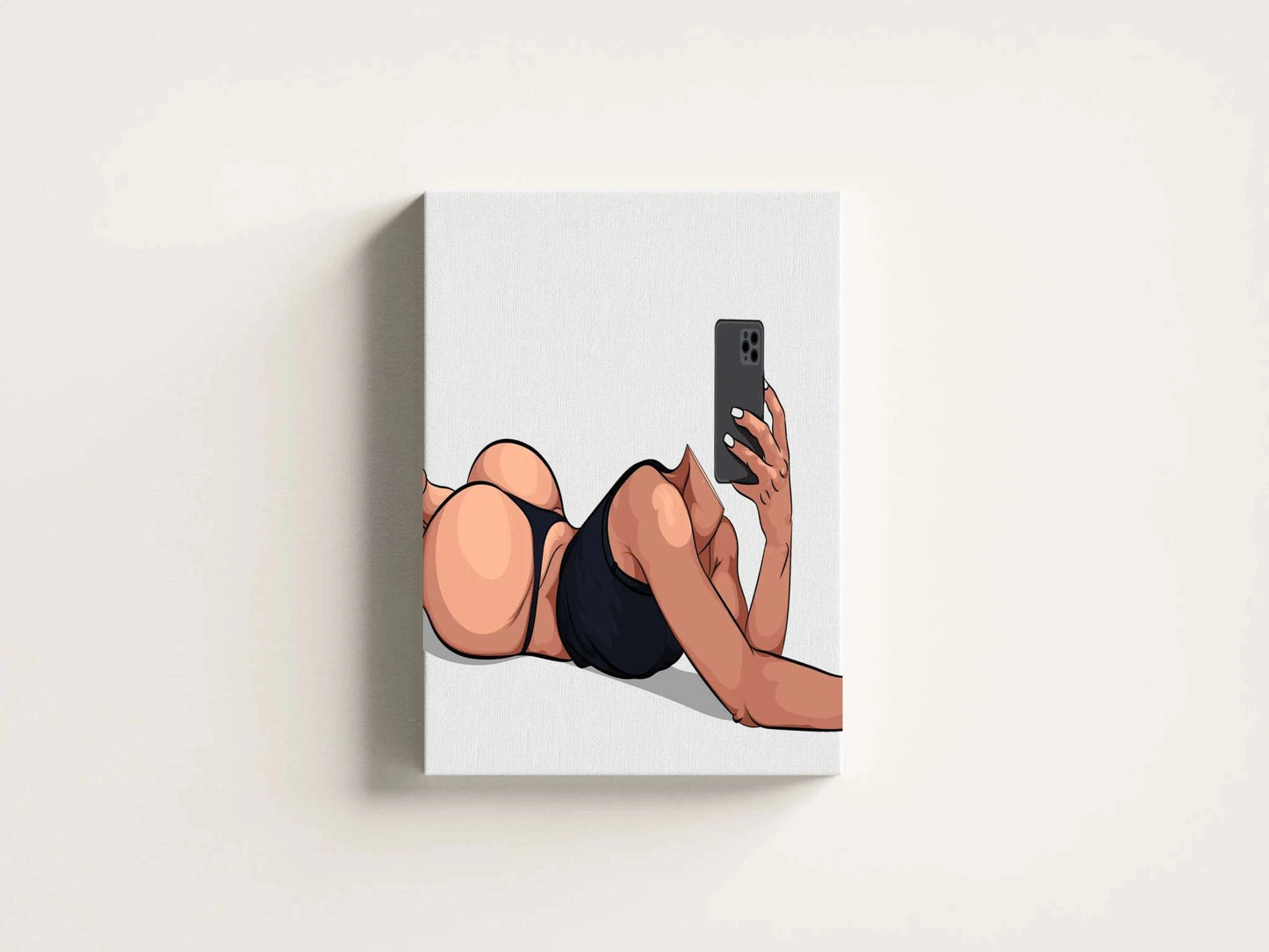 Digital illustration of Model 36 - Baked Art in bold pose with sleek lines.