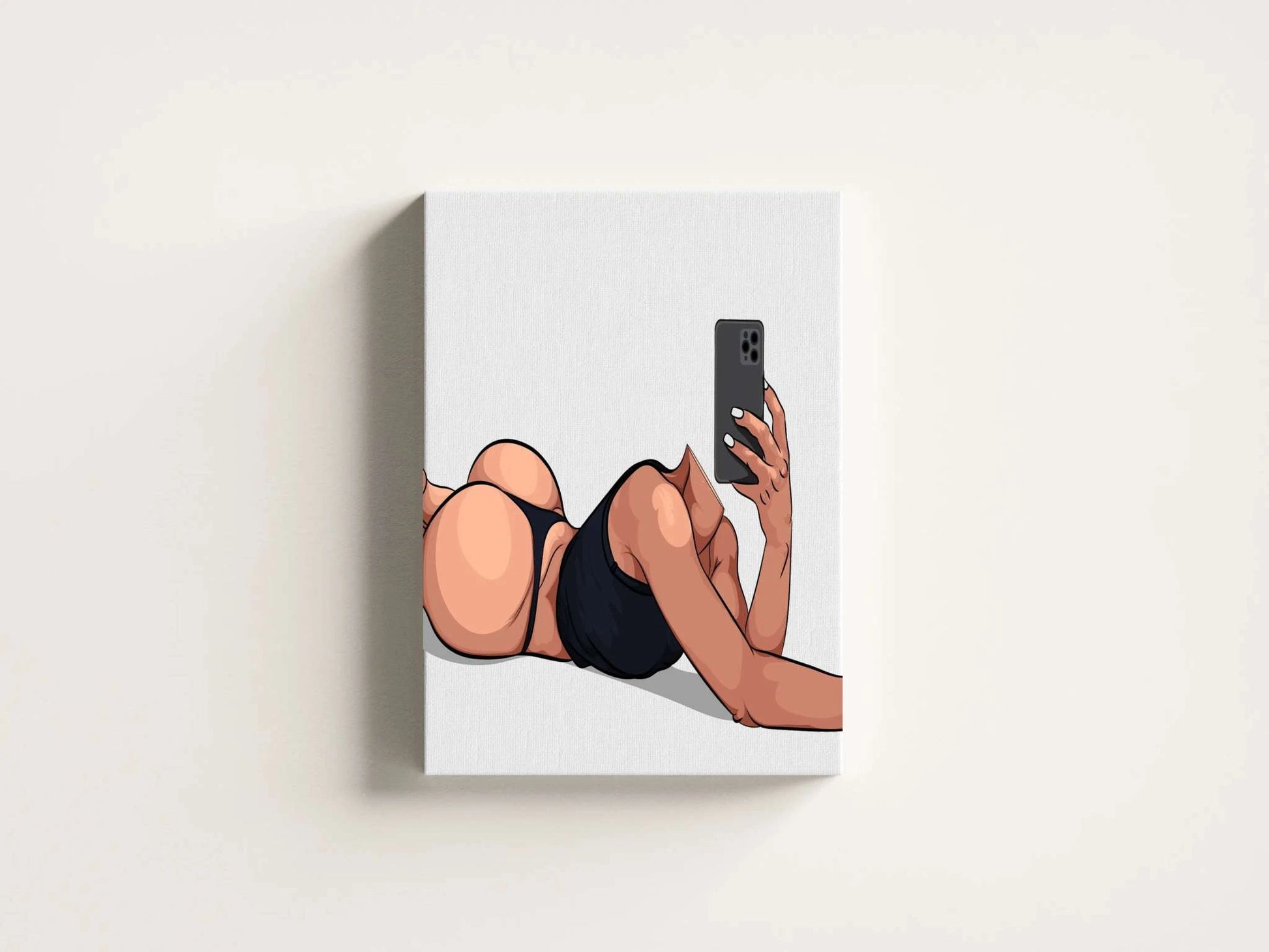 Digital illustration of Model 36 - Baked Art in bold pose with sleek lines.