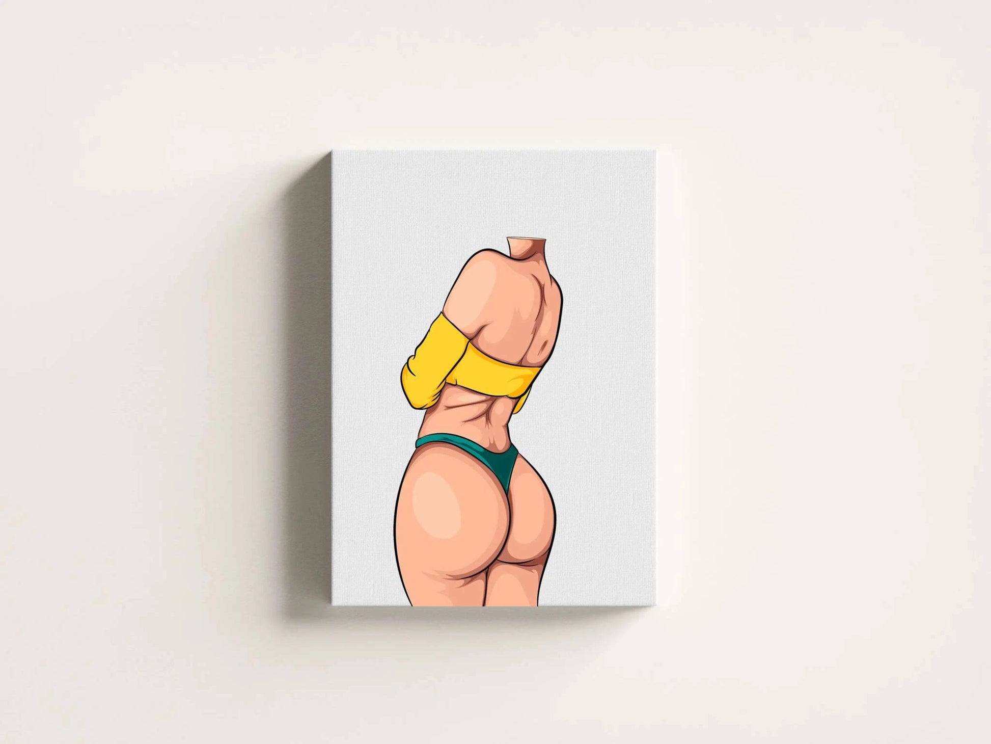 Vibrant digital art of Model 37, featuring dynamic pose and bold colors, Baked Art theme.