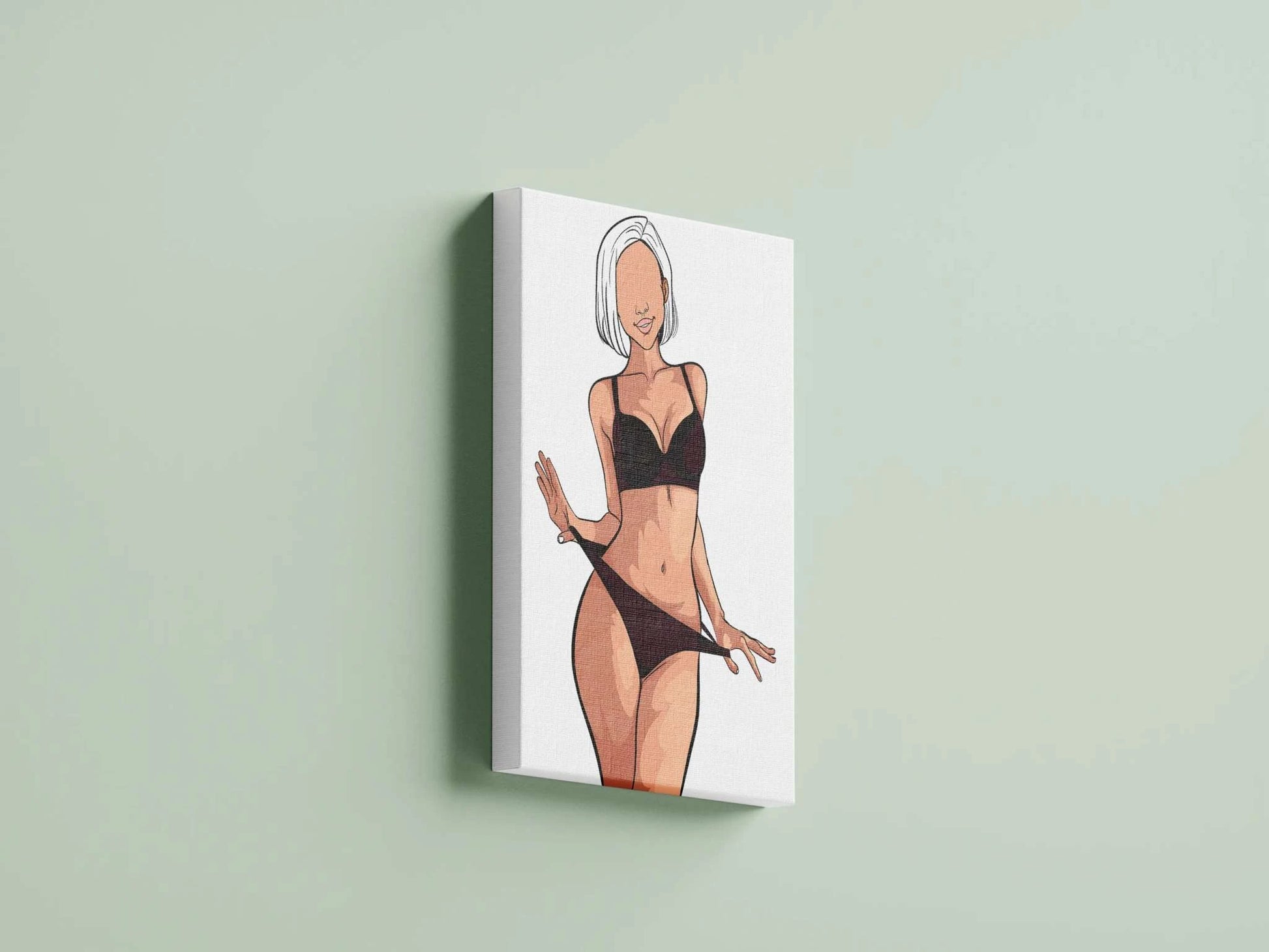 Model 38 - Baked Art digital artwork featuring minimalist figure on canvas.