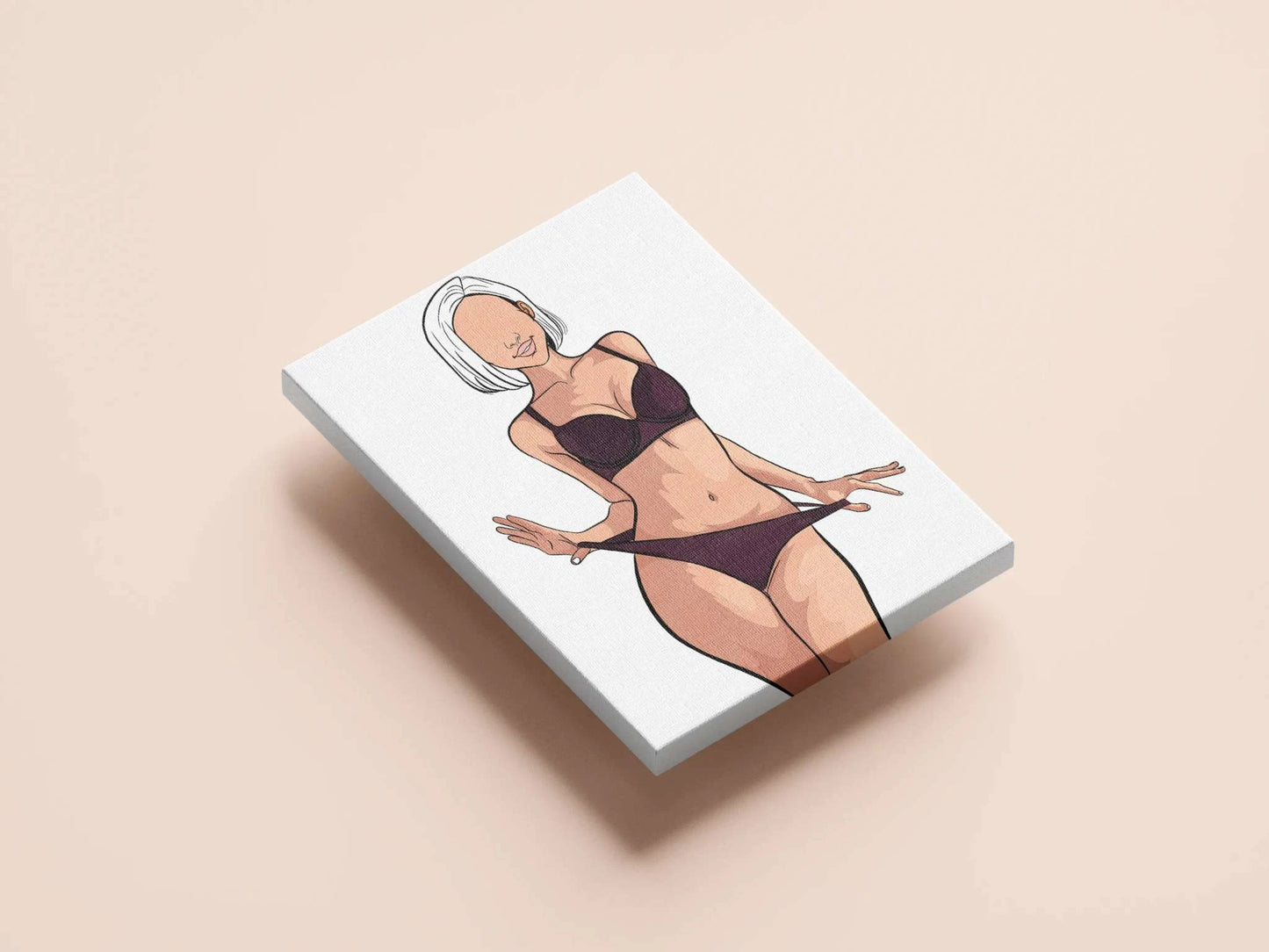 Model 38 - Baked Art digital illustration, minimalist attire, neutral tones.