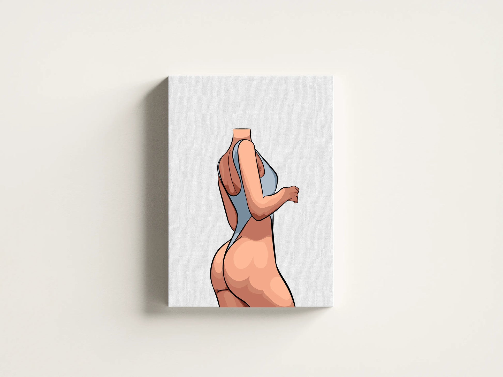 Digital artwork of a curvy figure in a sleek bodysuit, showcasing elegance and confidence in Model 39 - Baked Art.