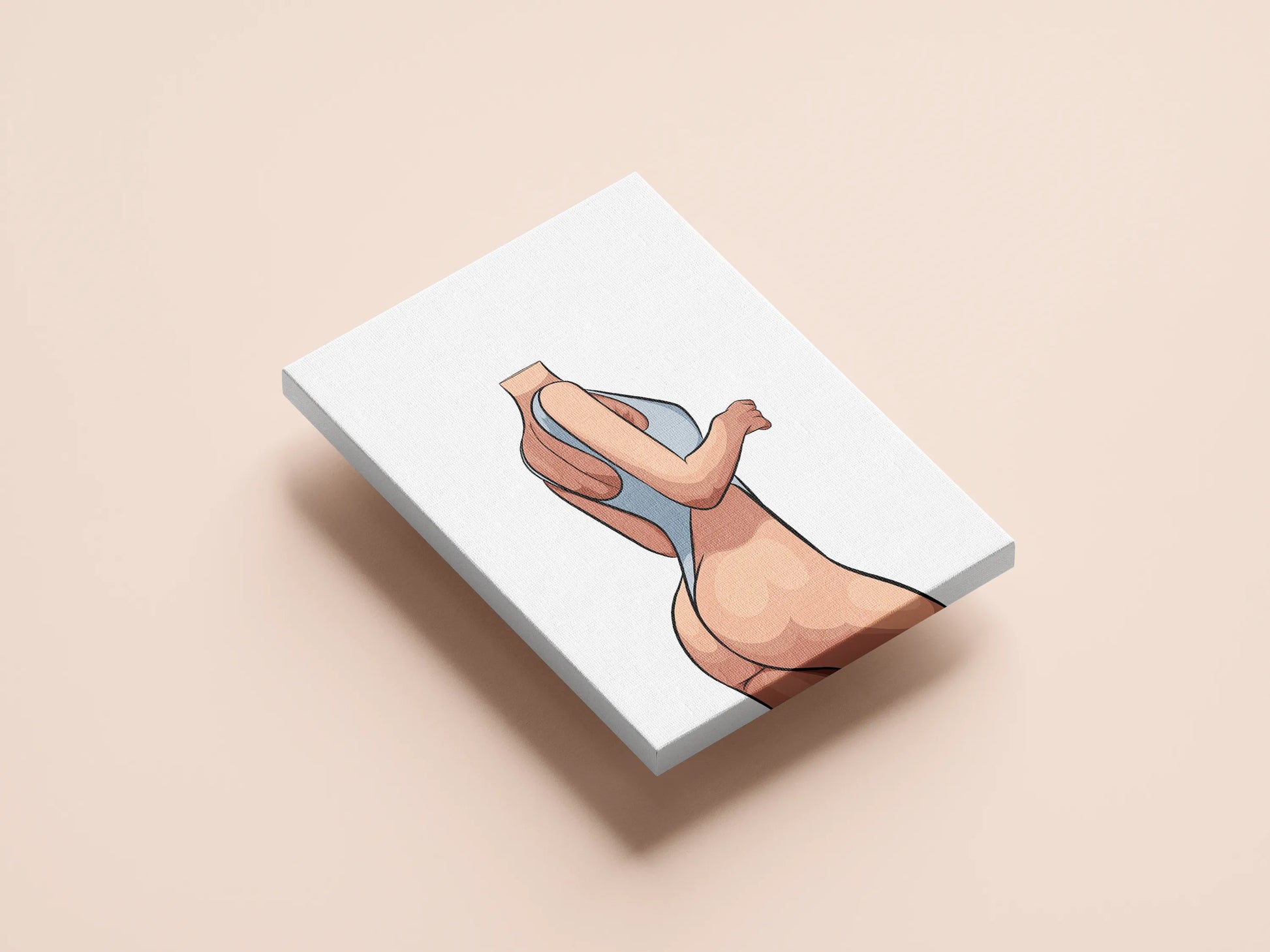 Digital artwork of a curvy figure in a sleek bodysuit, showcasing elegance and confidence in "Model 39 - Baked Art".