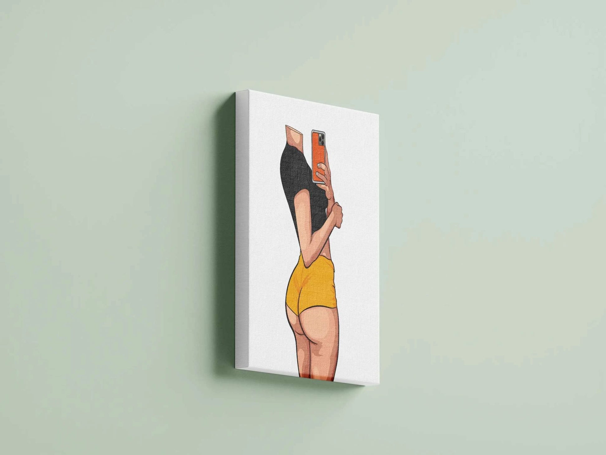 Model 42 - Baked Art digital artwork featuring a confident pose with vibrant colors and bold lines on a canvas.