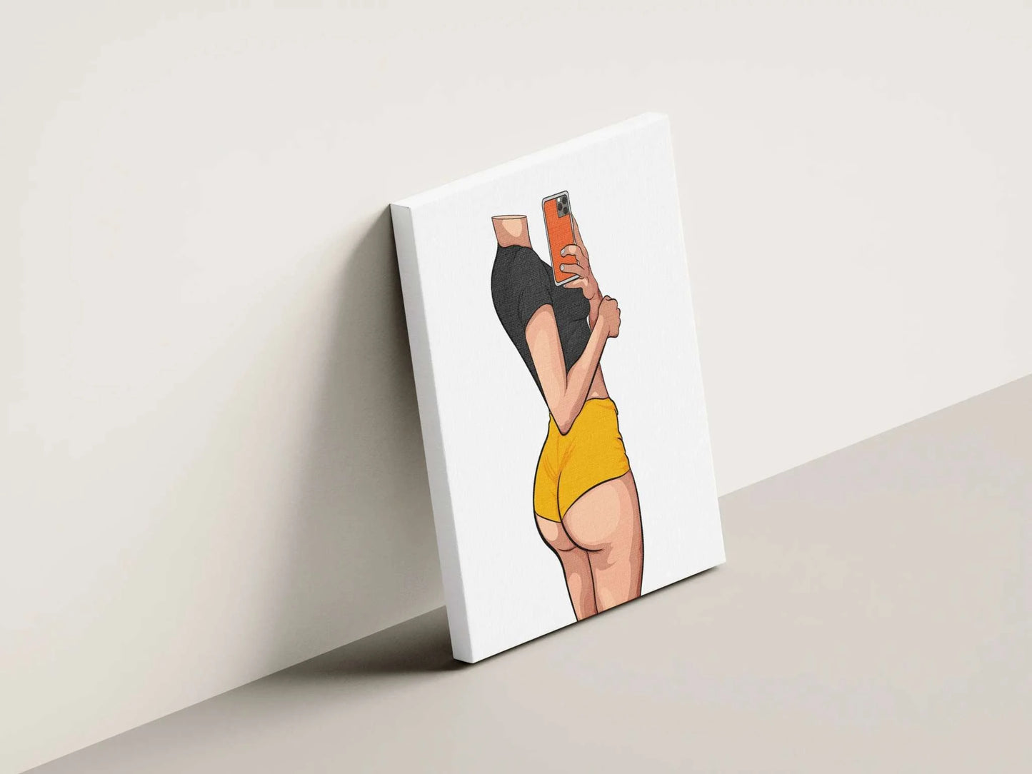 Digital artwork of a model in vibrant colors, featuring bold lines and modern aesthetics, ideal for fashion and marketing content.