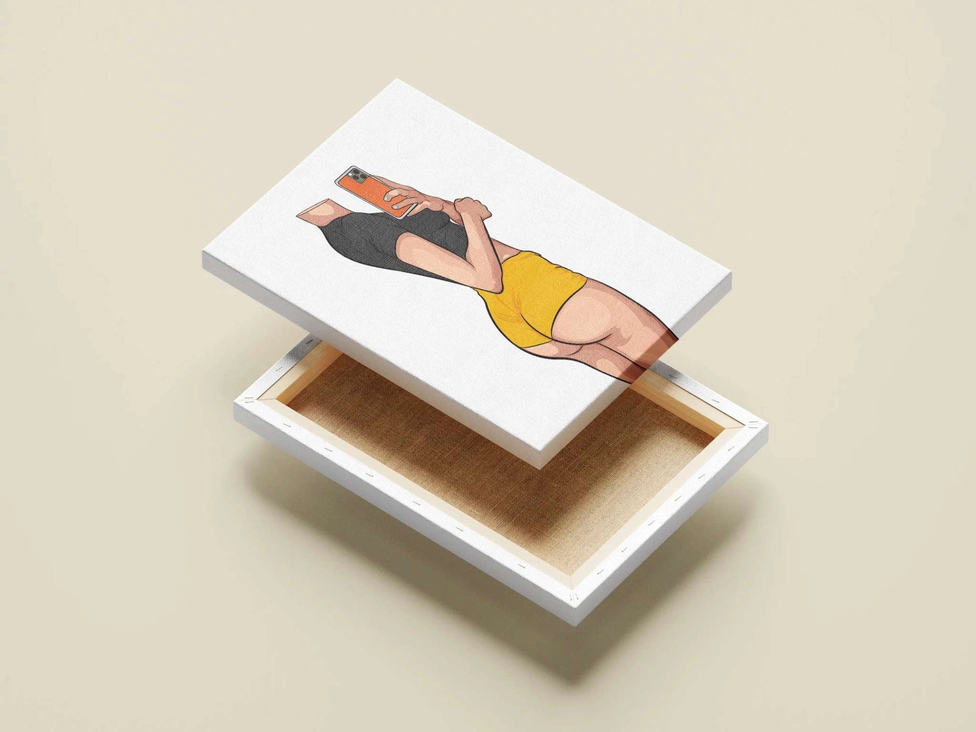 Vibrant digital artwork of Model 42 with bold colors, ideal for fashion and marketing.