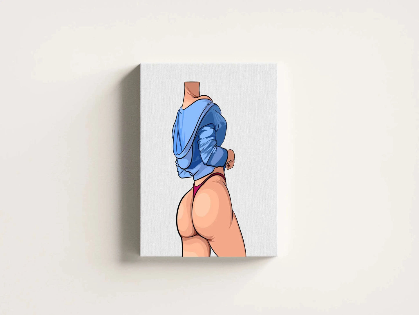 Digital artwork of Lingerie Model 43 in vibrant colors, featuring bold lines and modern style.