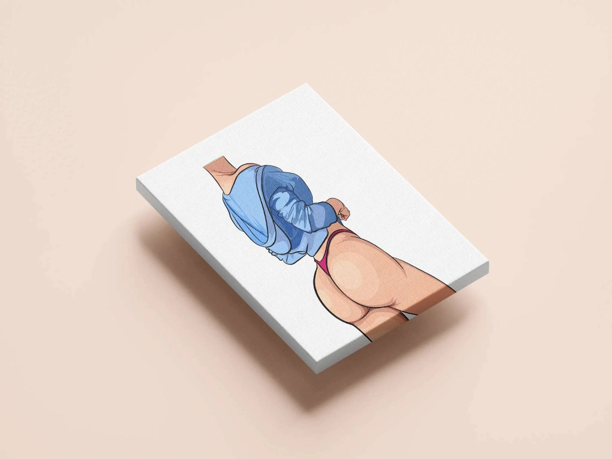 Model 43 Baked Art digital illustration, modern and vibrant design on canvas.