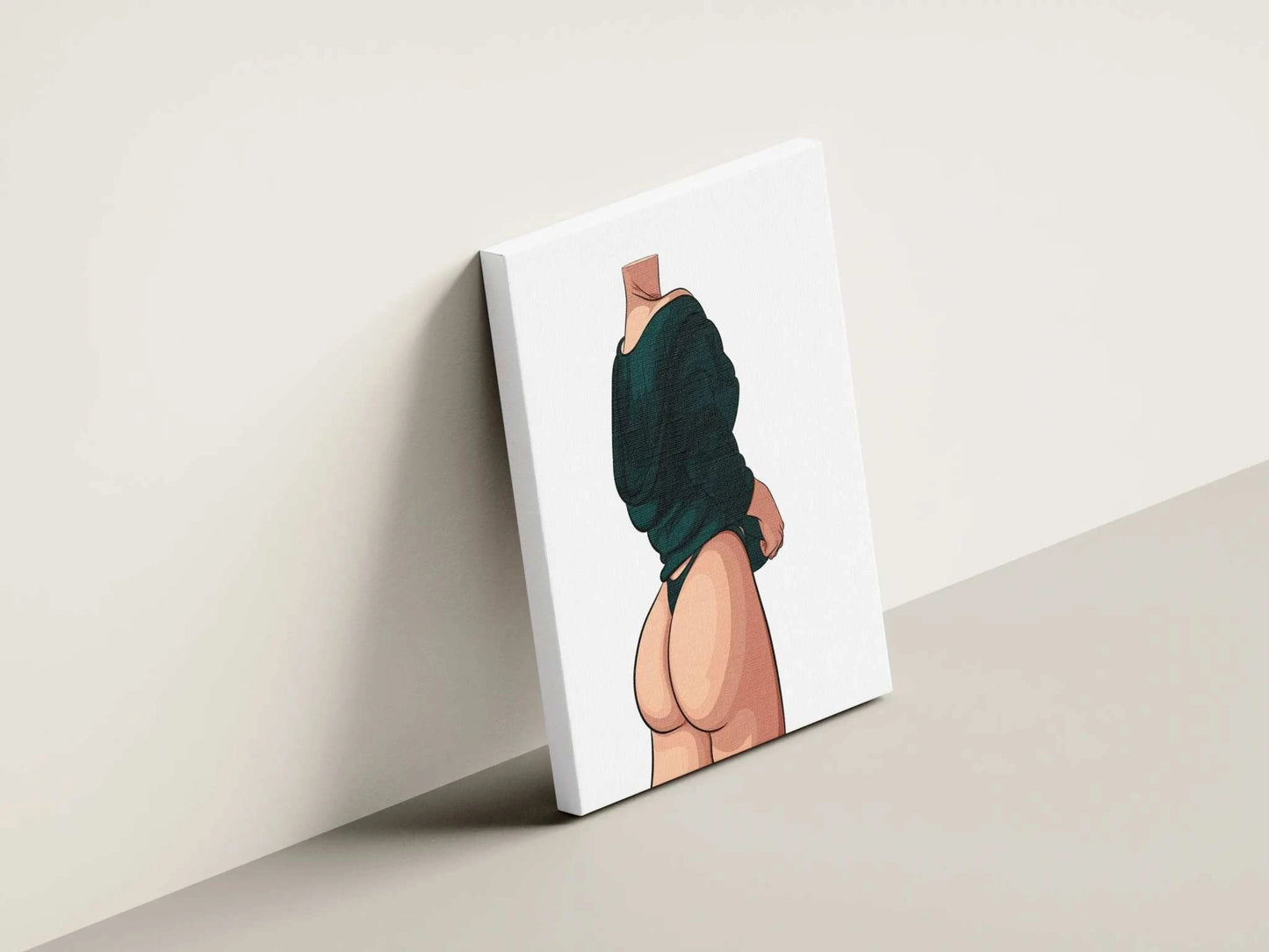 Stylized digital art of Model 44 with bold contours, showcasing modern fashion and form.