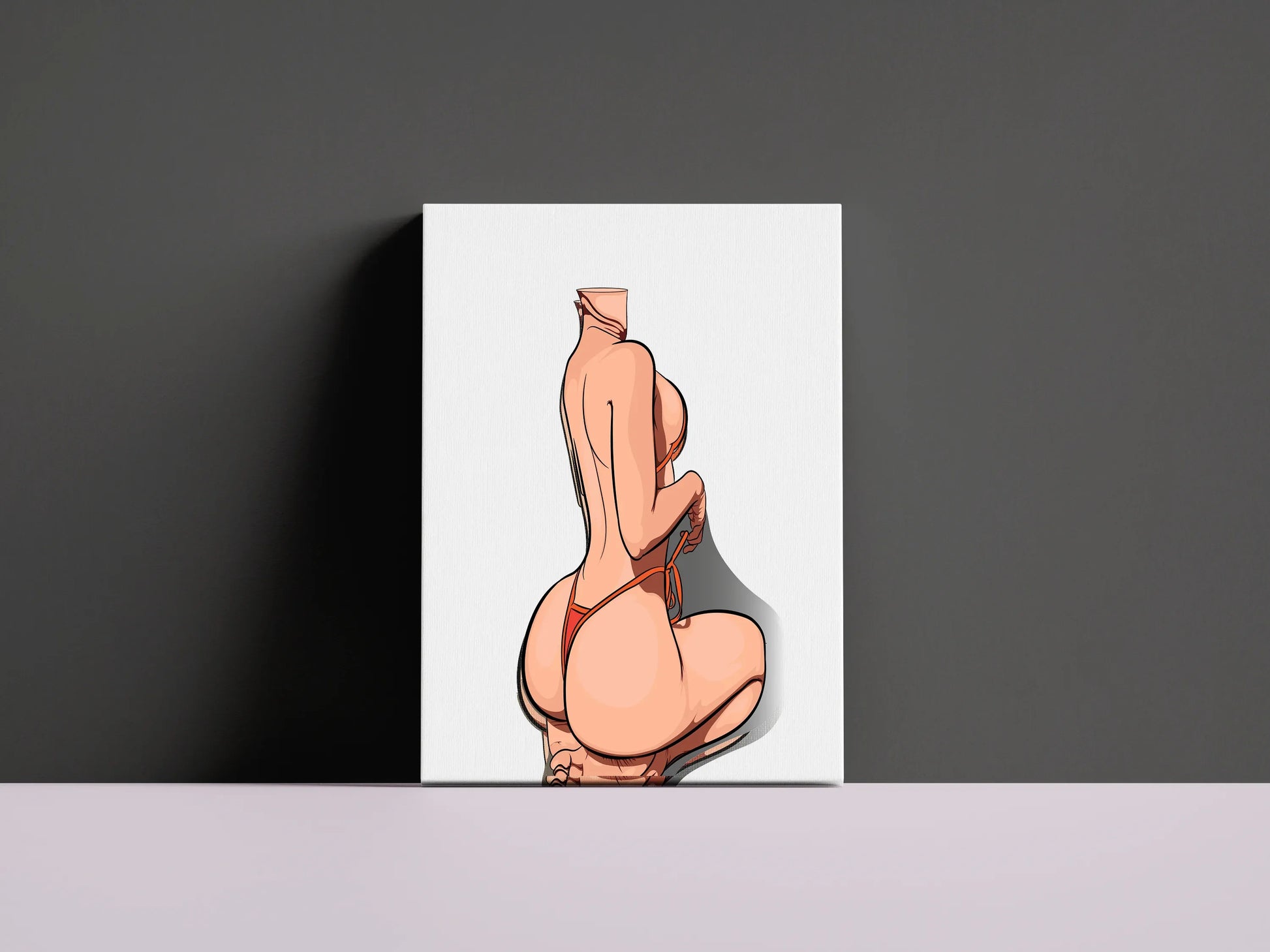 Digital art of a character model in a dynamic pose, Model 46 - Baked Art.