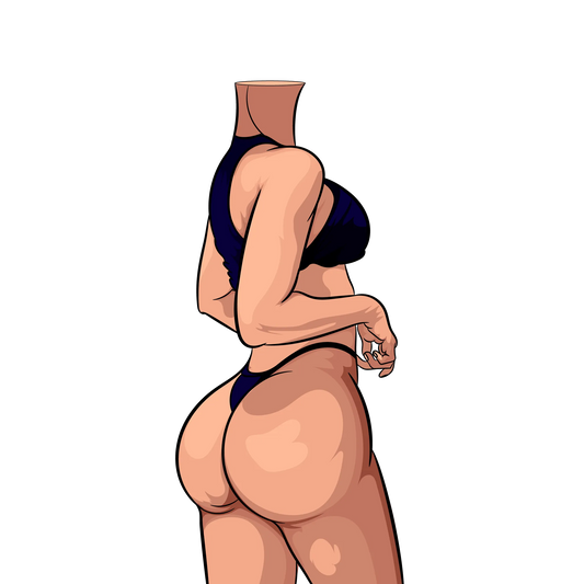 Model 47 digital art with dynamic pose, detailed shading, and minimalist design.