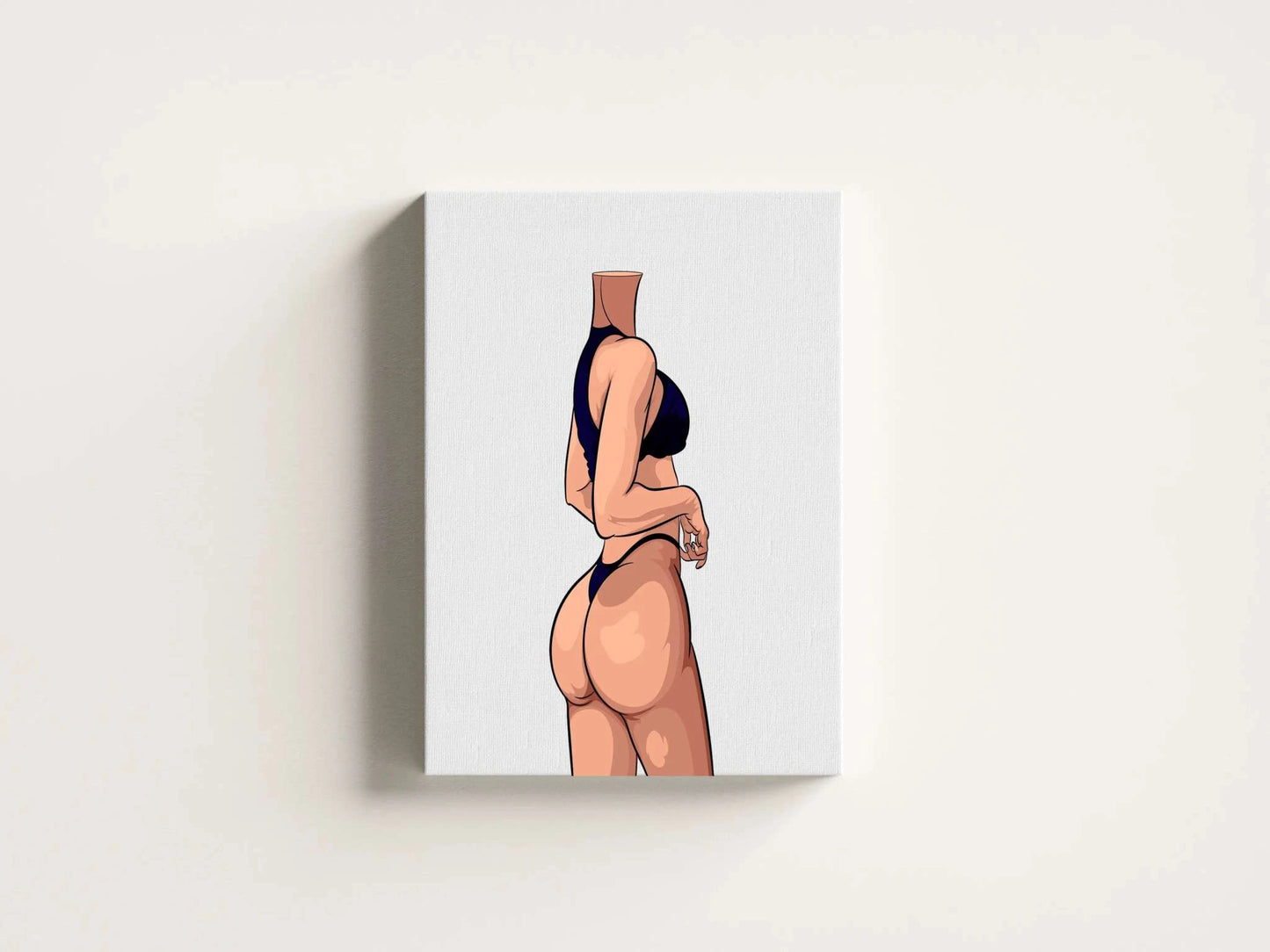 Model 47 - Baked Art digital illustration featuring detailed shading and bold design on canvas display.