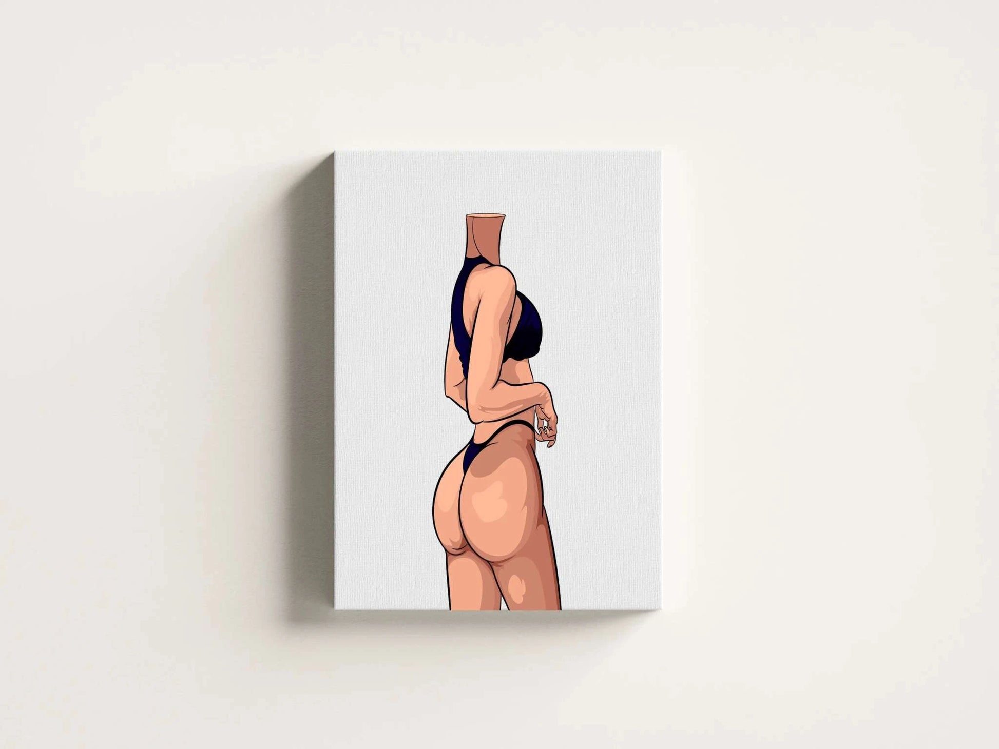 Model 47 - Baked Art digital illustration featuring detailed shading and bold design on canvas display.