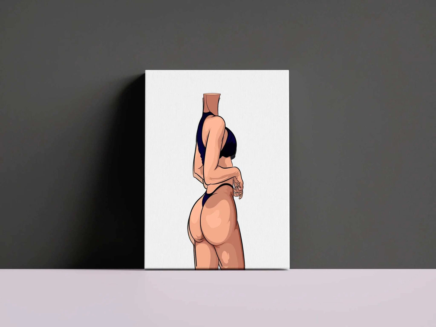 Digital art of Model 47 showcasing bold character design and detailed shading in a minimalistic style.