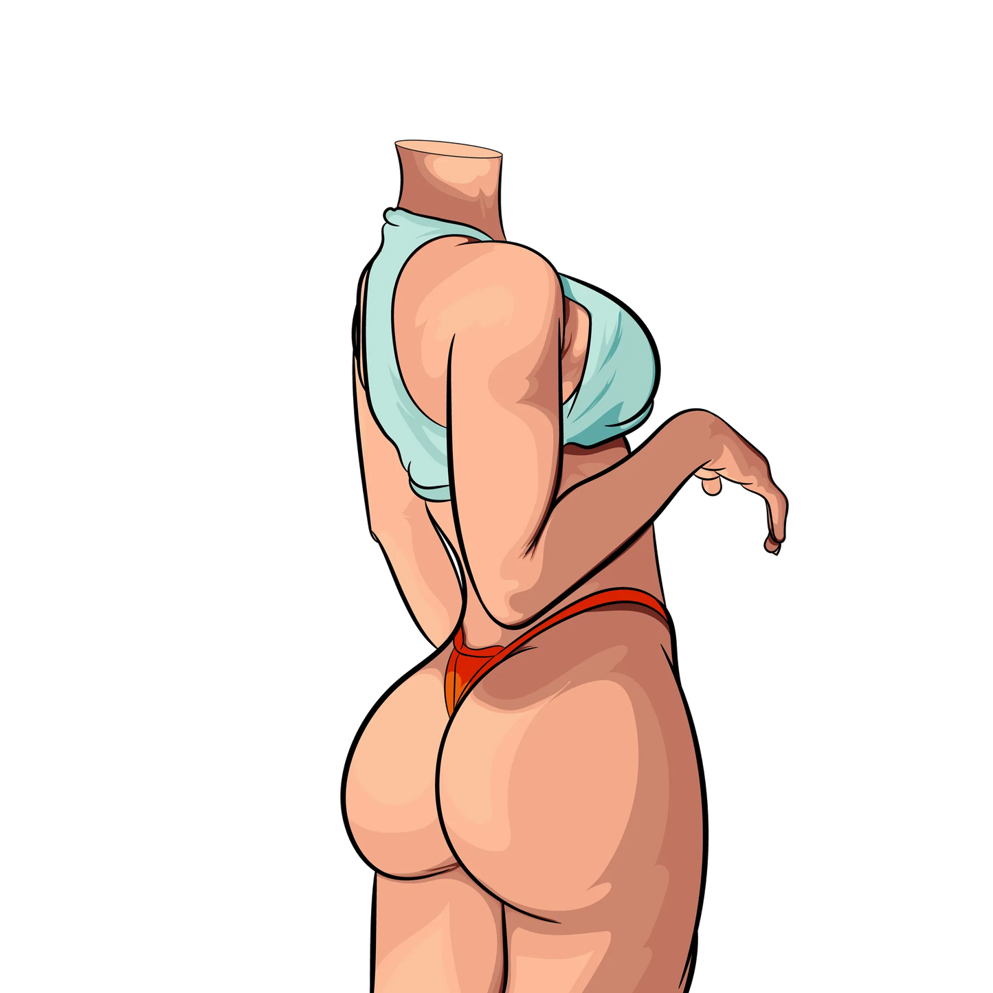 Model 48 - Baked Art digital artwork featuring dynamic lingerie character.