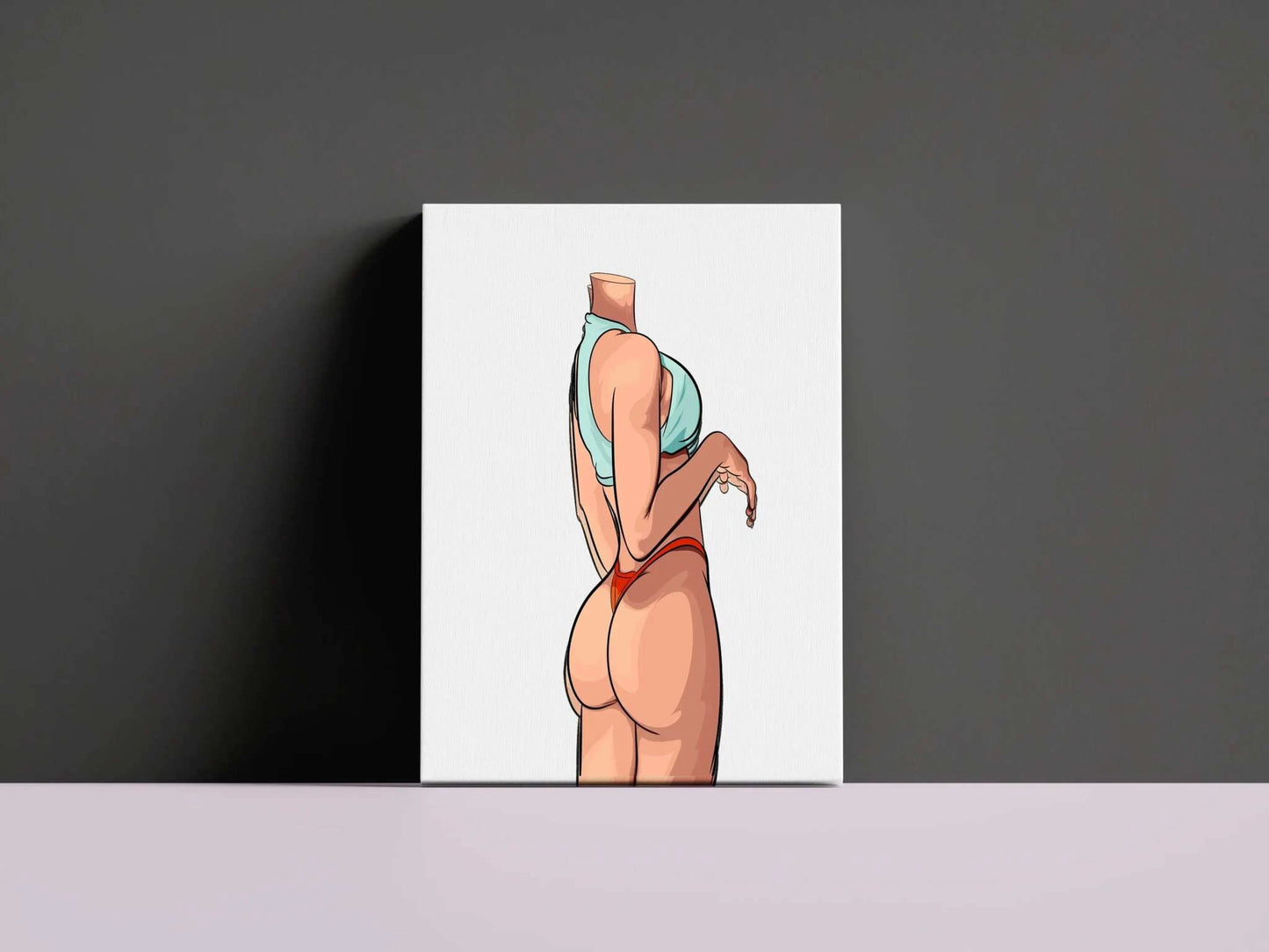 Dynamic digital artwork of a stylish model in vibrant colors, showcasing "Model 48 - Baked Art".