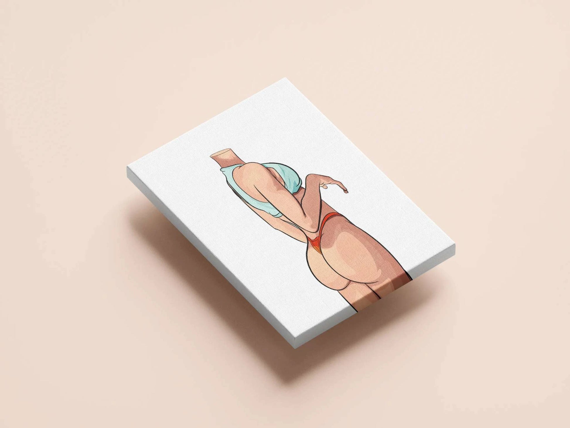 Model 48 digital artwork in stylish pose, vibrant colors, baked art design.