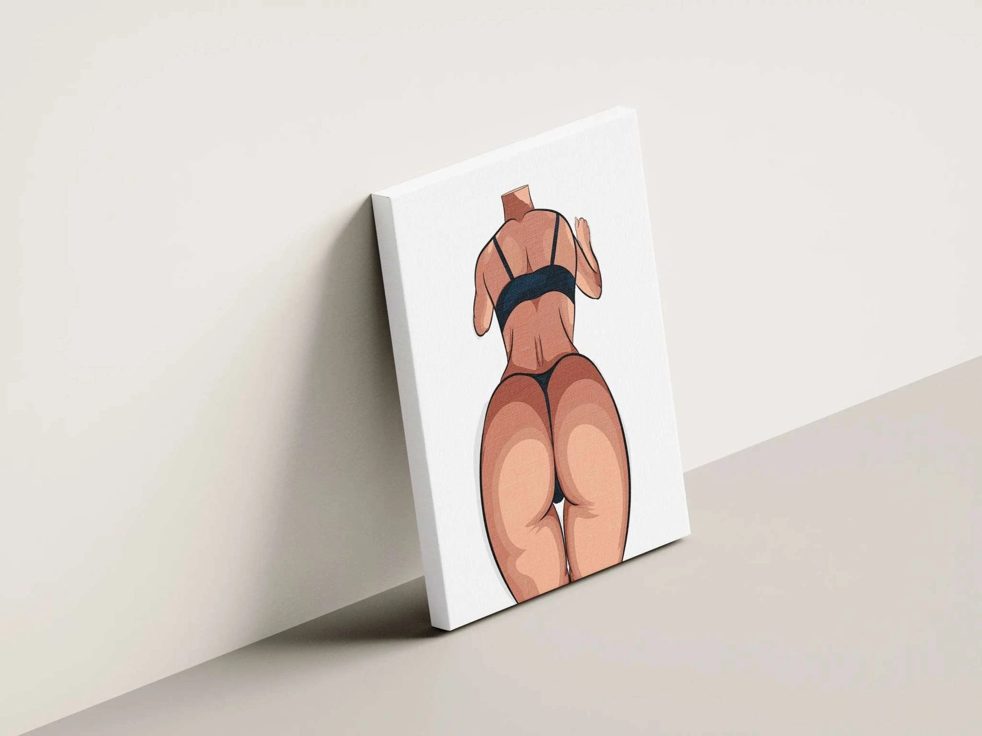 Digital artwork of a bold character design with sleek lines and vibrant colors, titled 'Model 49 - Baked Art'.